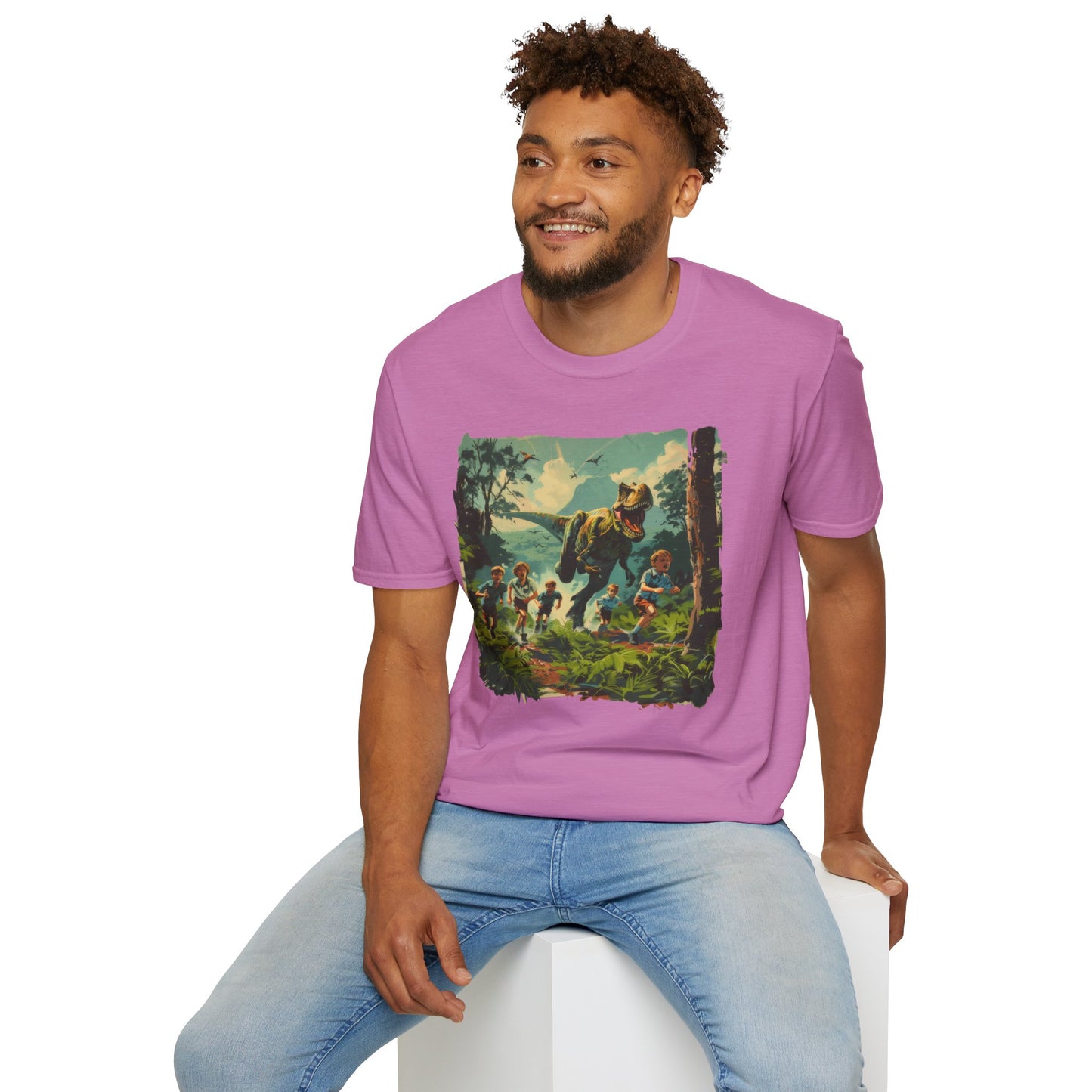 Dinosaur Chase - Unisex Softstyle T-Shirt