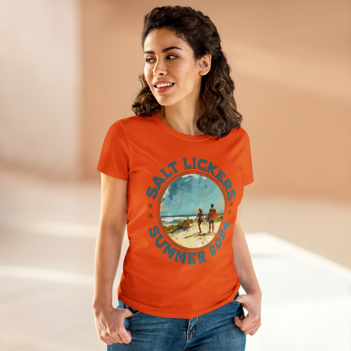 Surfing - Women's Midweight Cotton Tee