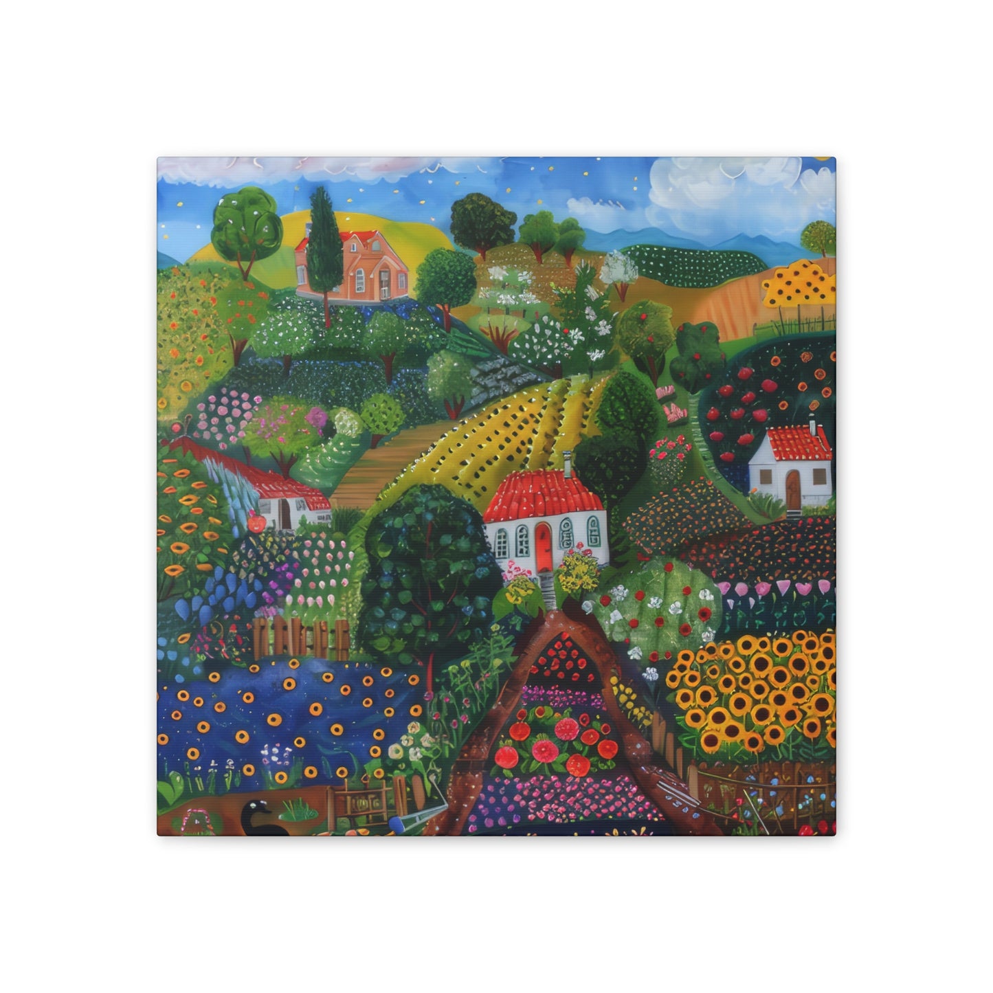 Cottage Gardens - Canvas Stretched, 0.75"