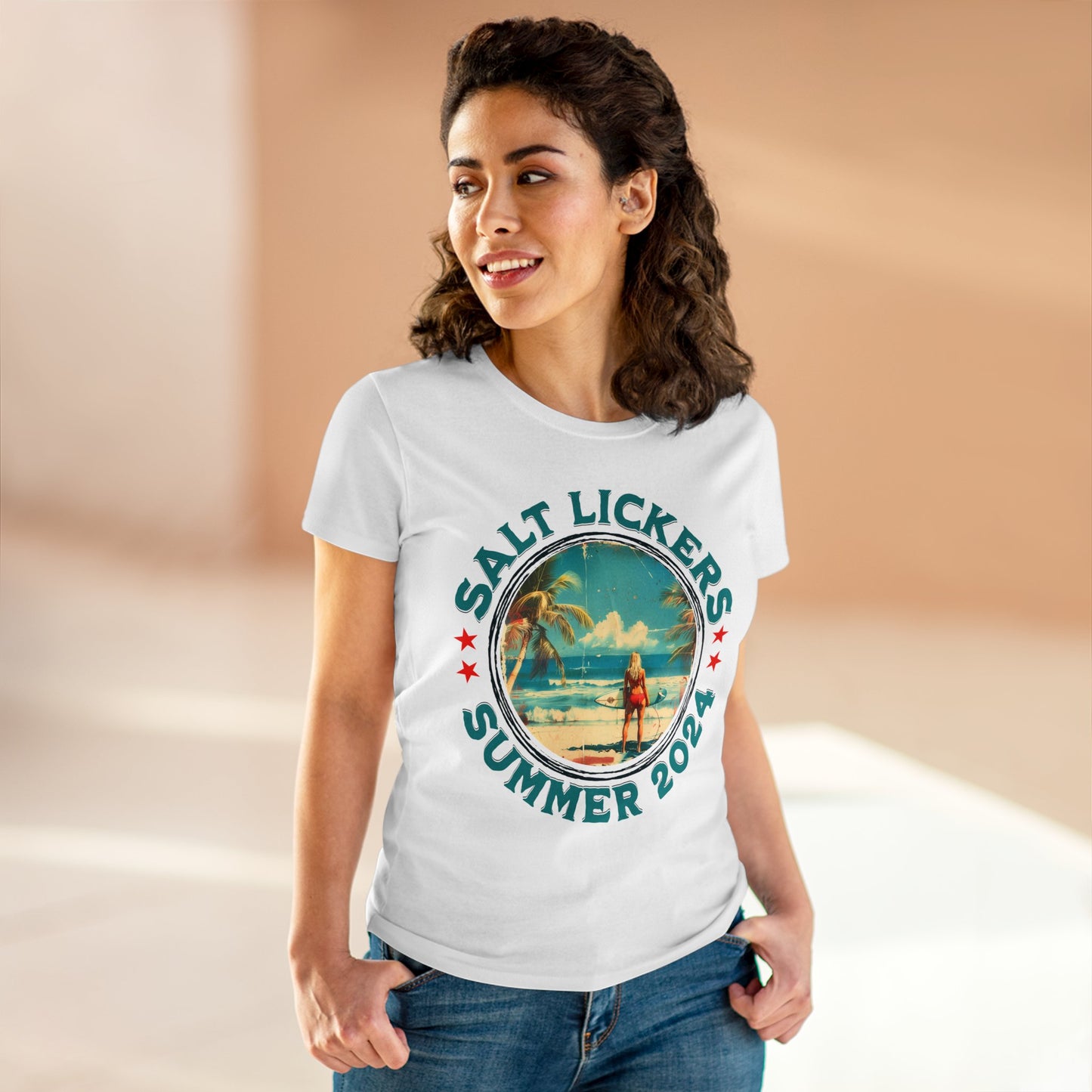 Surfing - Women's Midweight Cotton Tee