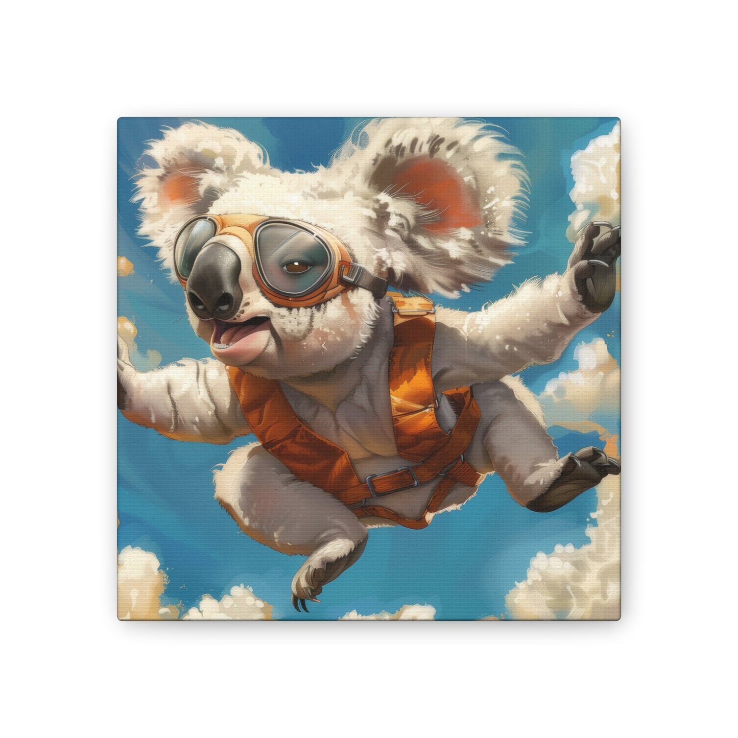 Koala Freefall - Canvas Stretched, 0.75"