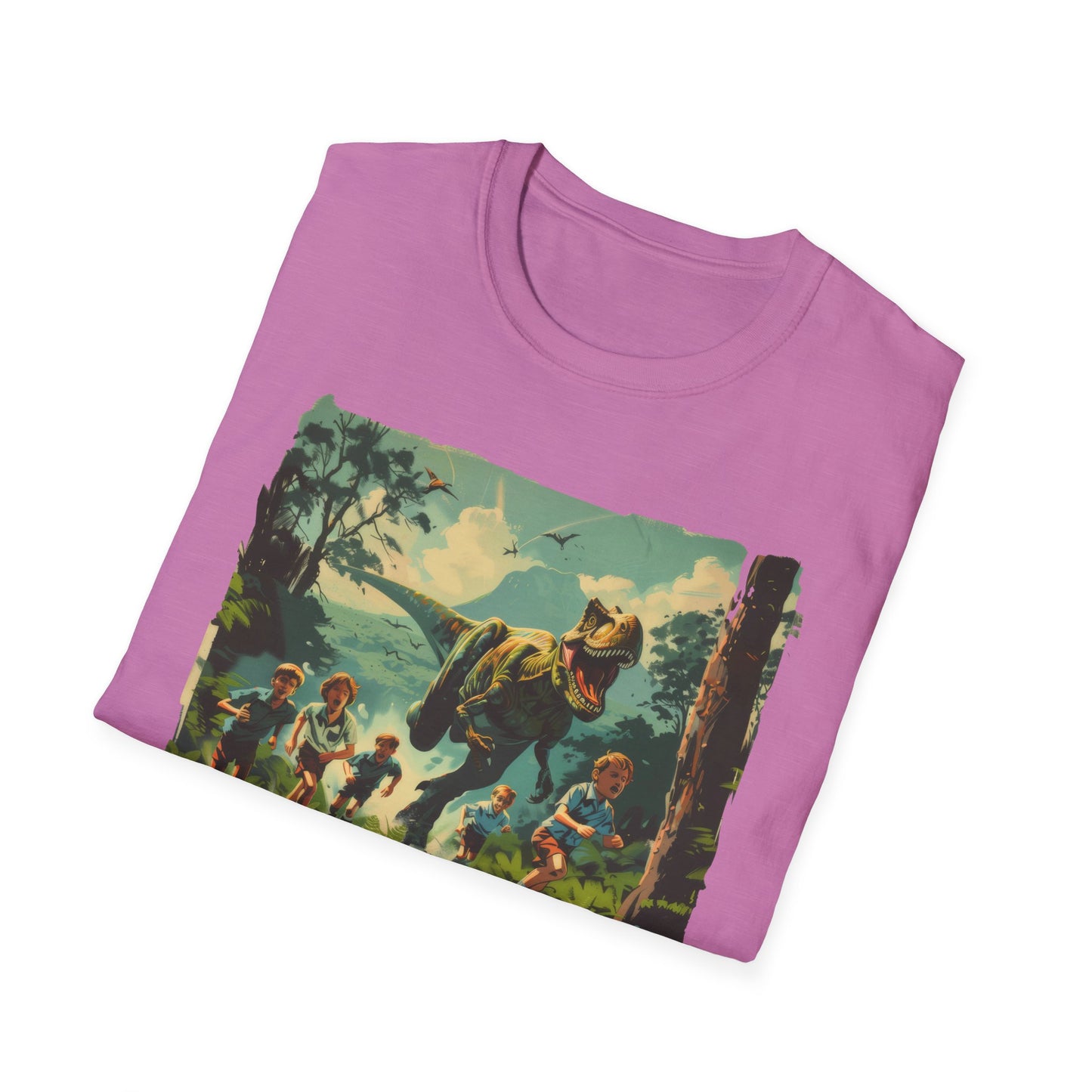 Dinosaur Chase - Unisex Softstyle T-Shirt