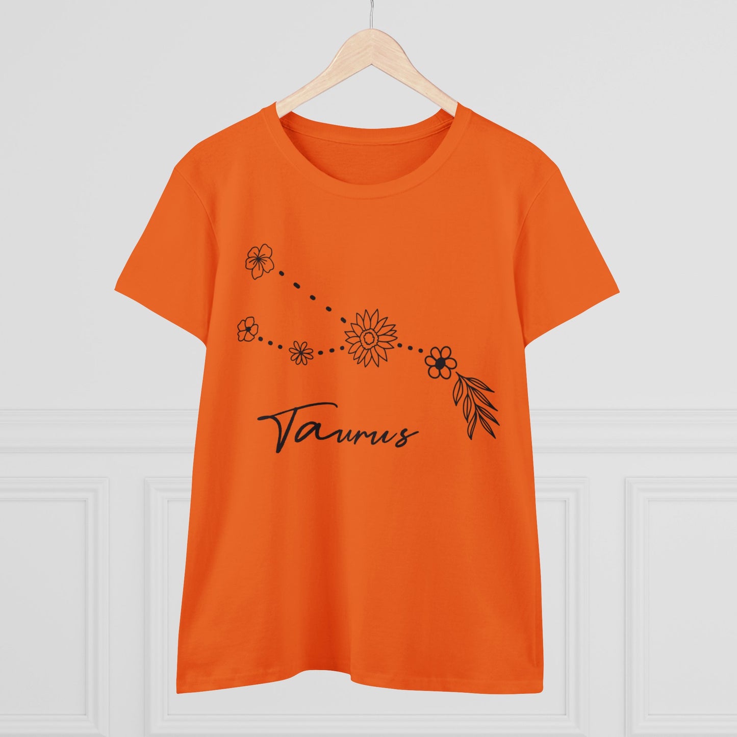 Flower Constellation - Taurus - Astrology - Women's Midweight Cotton Tee