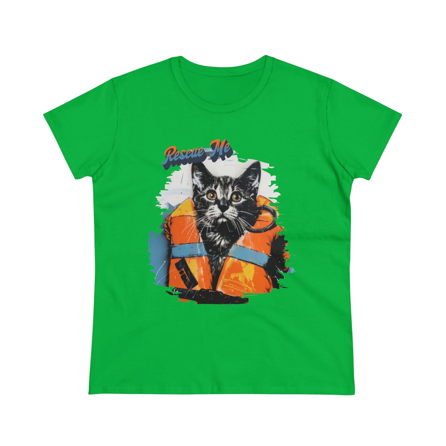 Rescue Cat - Women's Midweight Cotton Tee