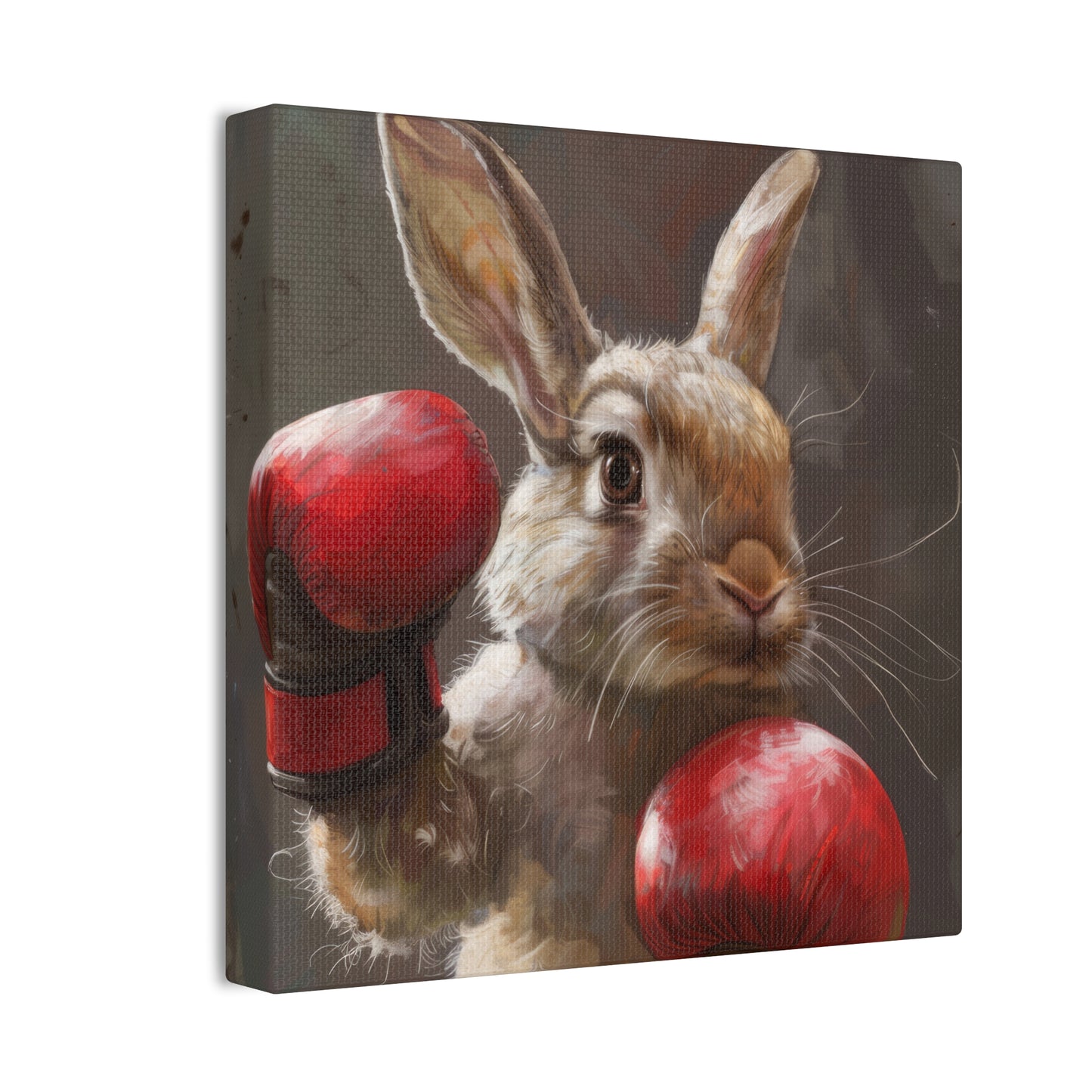 Bunny Pugilist - Canvas Stretched, 0.75"