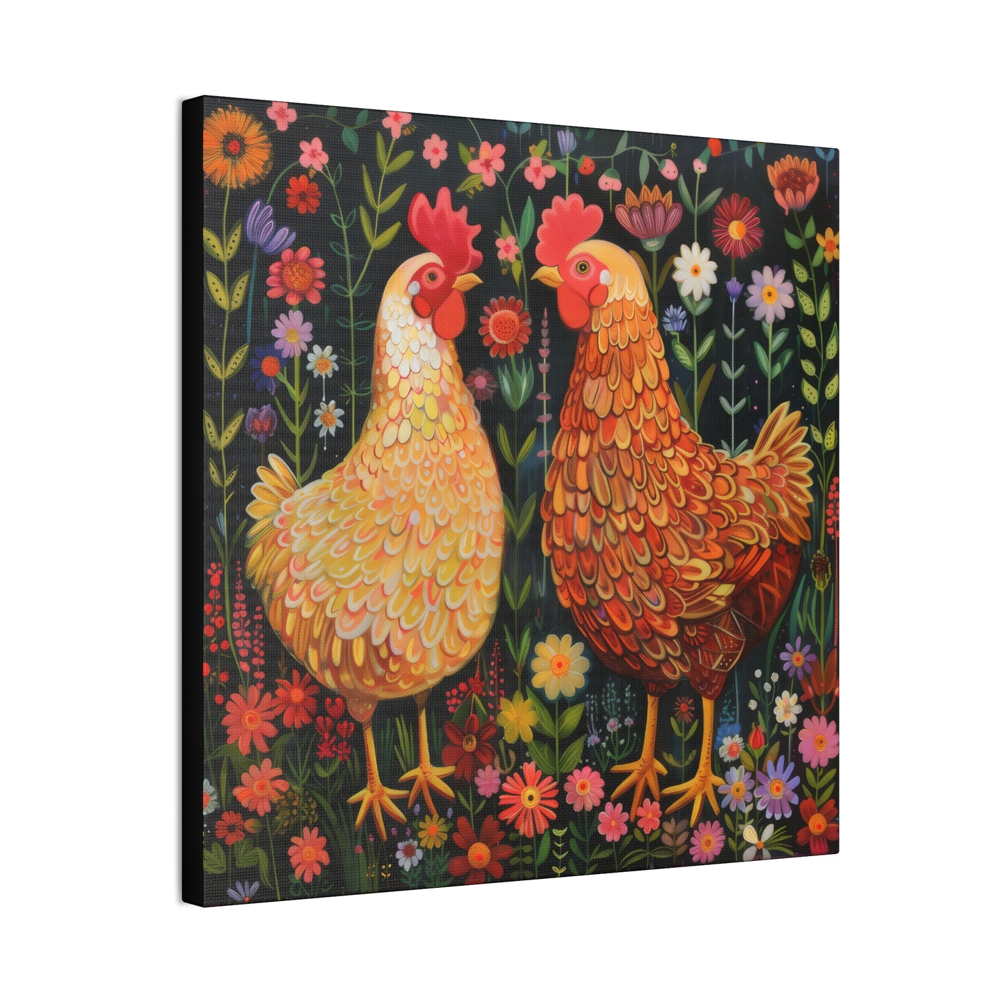 Chickens - Canvas Stretched, 0.75" - Canvas Stretched, 0.75"