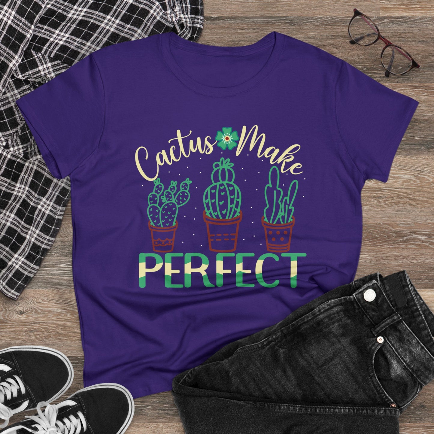 Cactus Makes Perfect - Gardening - Women's Midweight Cotton Tee