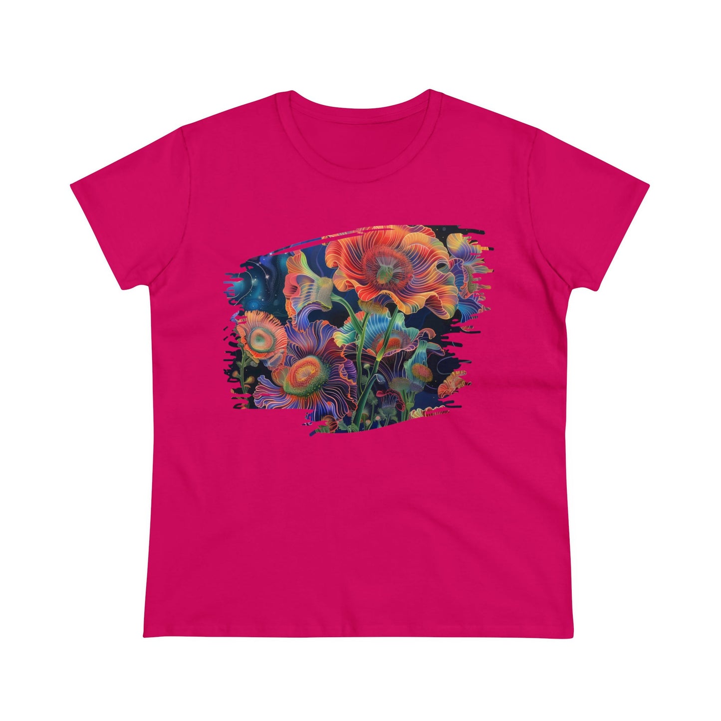 Pastel Flowers - Women's Midweight Cotton Tee