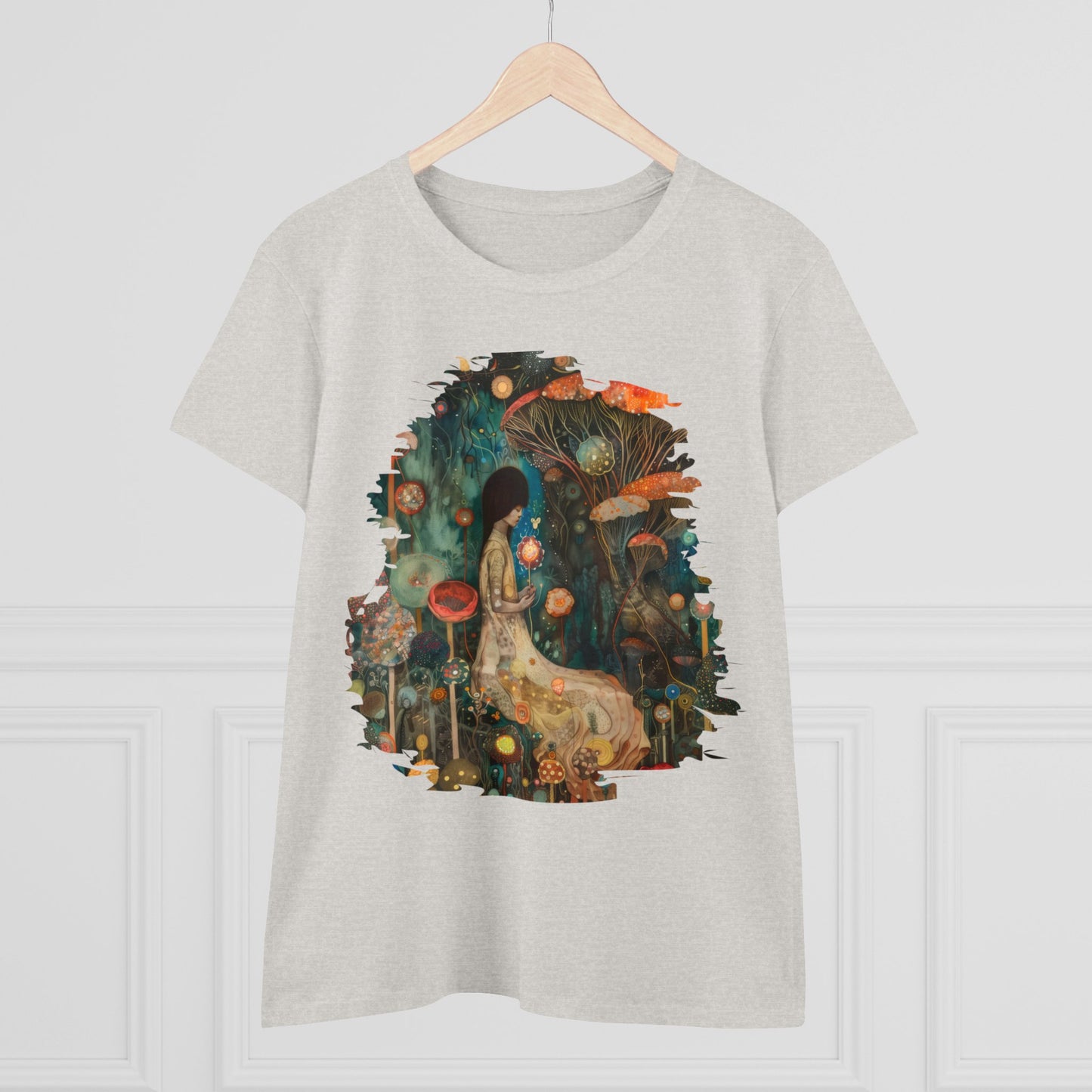 Mushroom Girl - Women's Midweight Cotton Tee