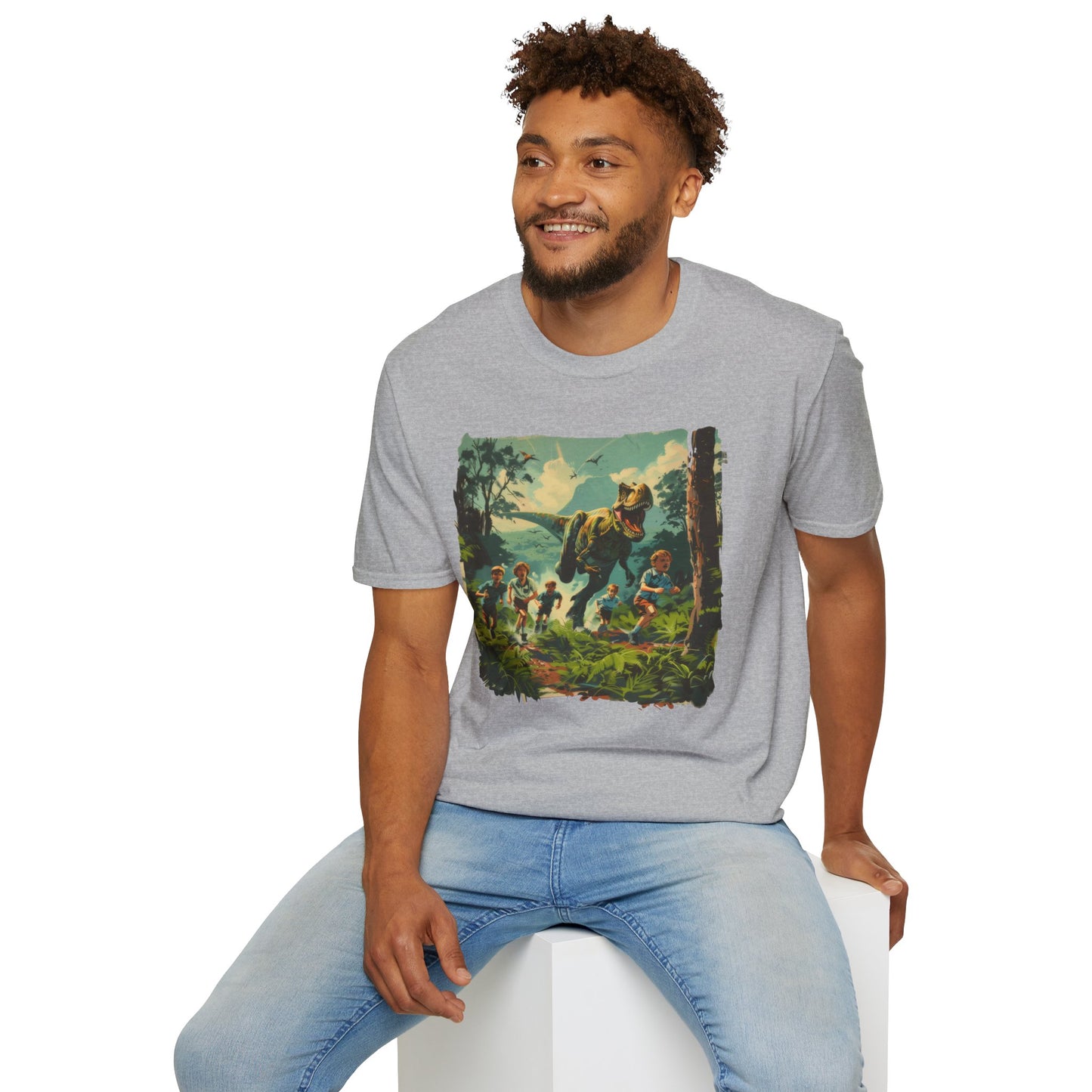 Dinosaur Chase - Unisex Softstyle T-Shirt