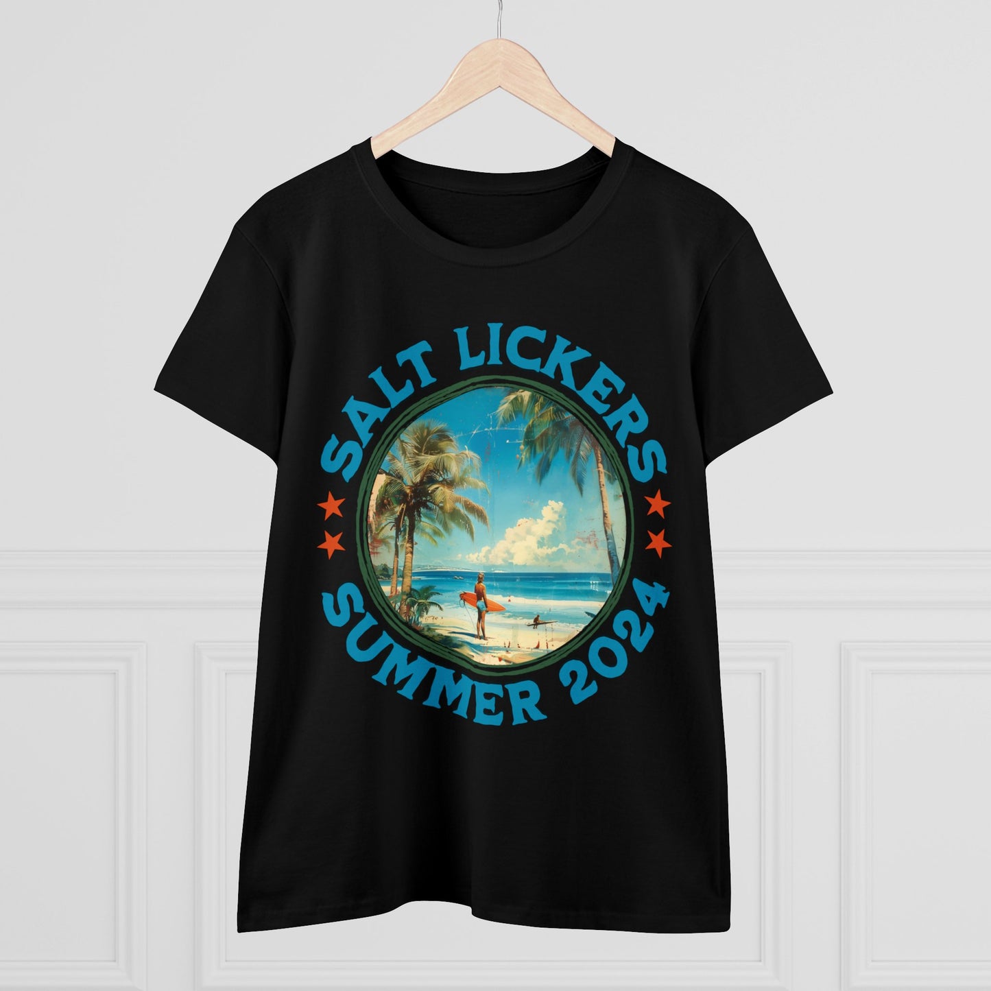 Surfing - Women's Midweight Cotton Tee