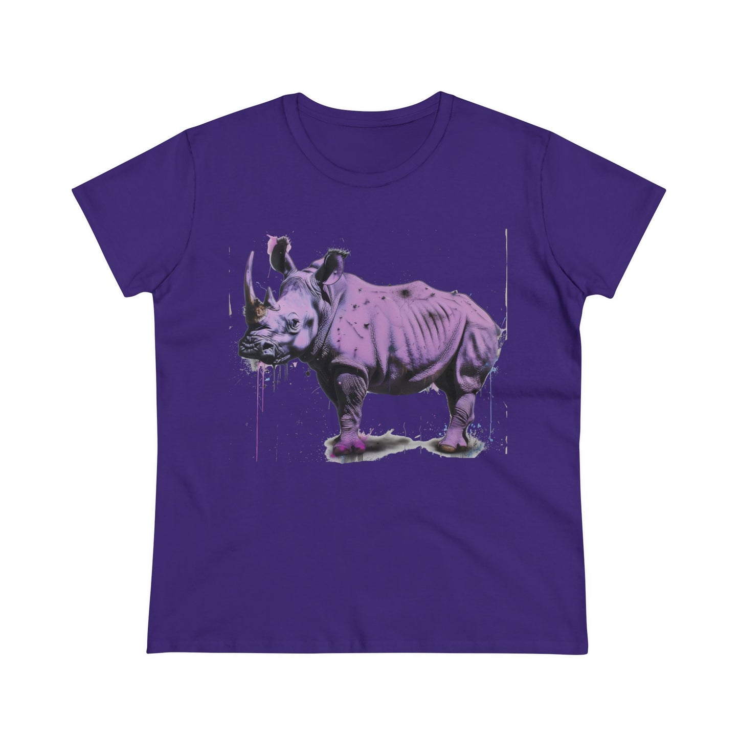 Purple Rhino - Women's Midweight Cotton Tee