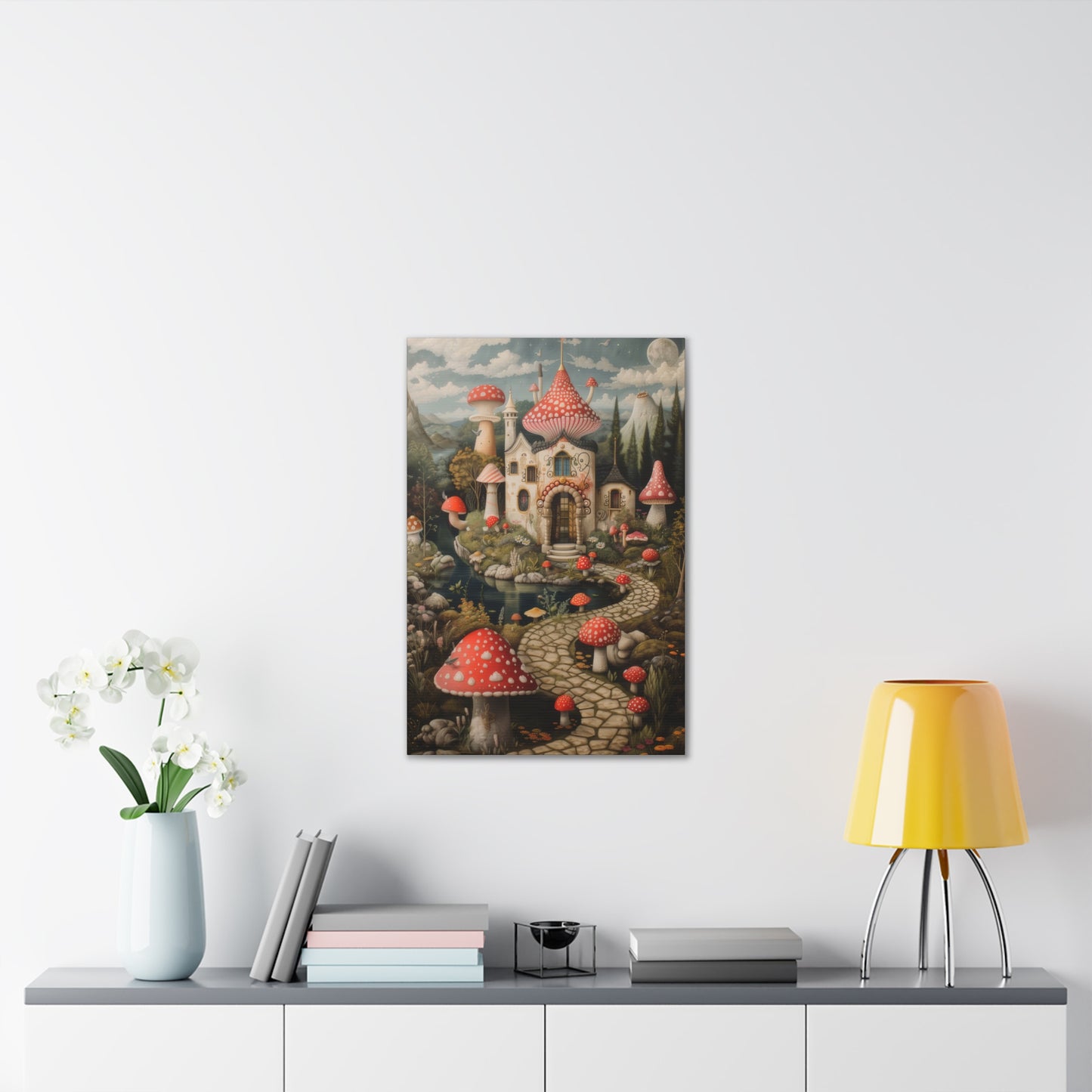 Mushroom Castle - Canvas Stretched, 0.75"