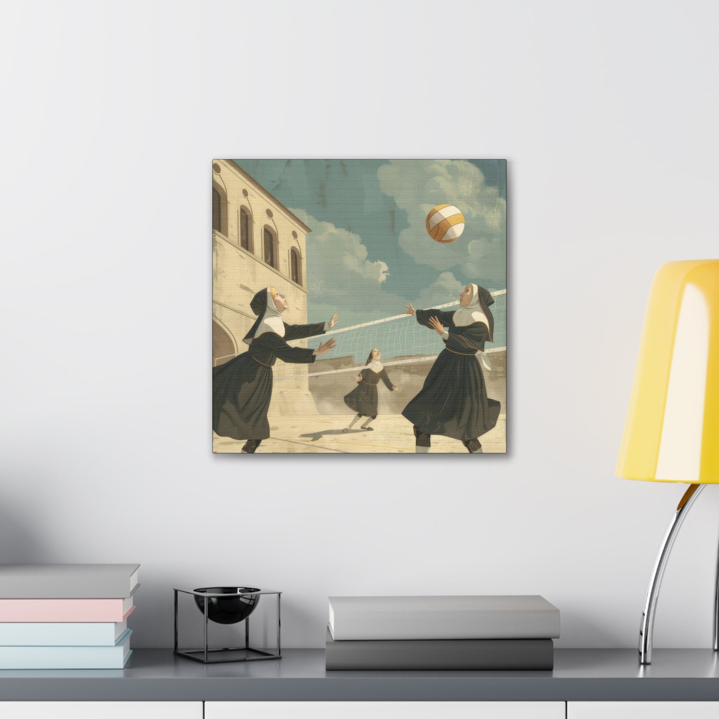 Nuns Volleyball - Canvas Stretched, 0.75"