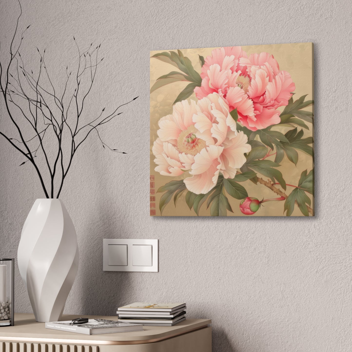 Peony - Canvas Stretched, 0.75"