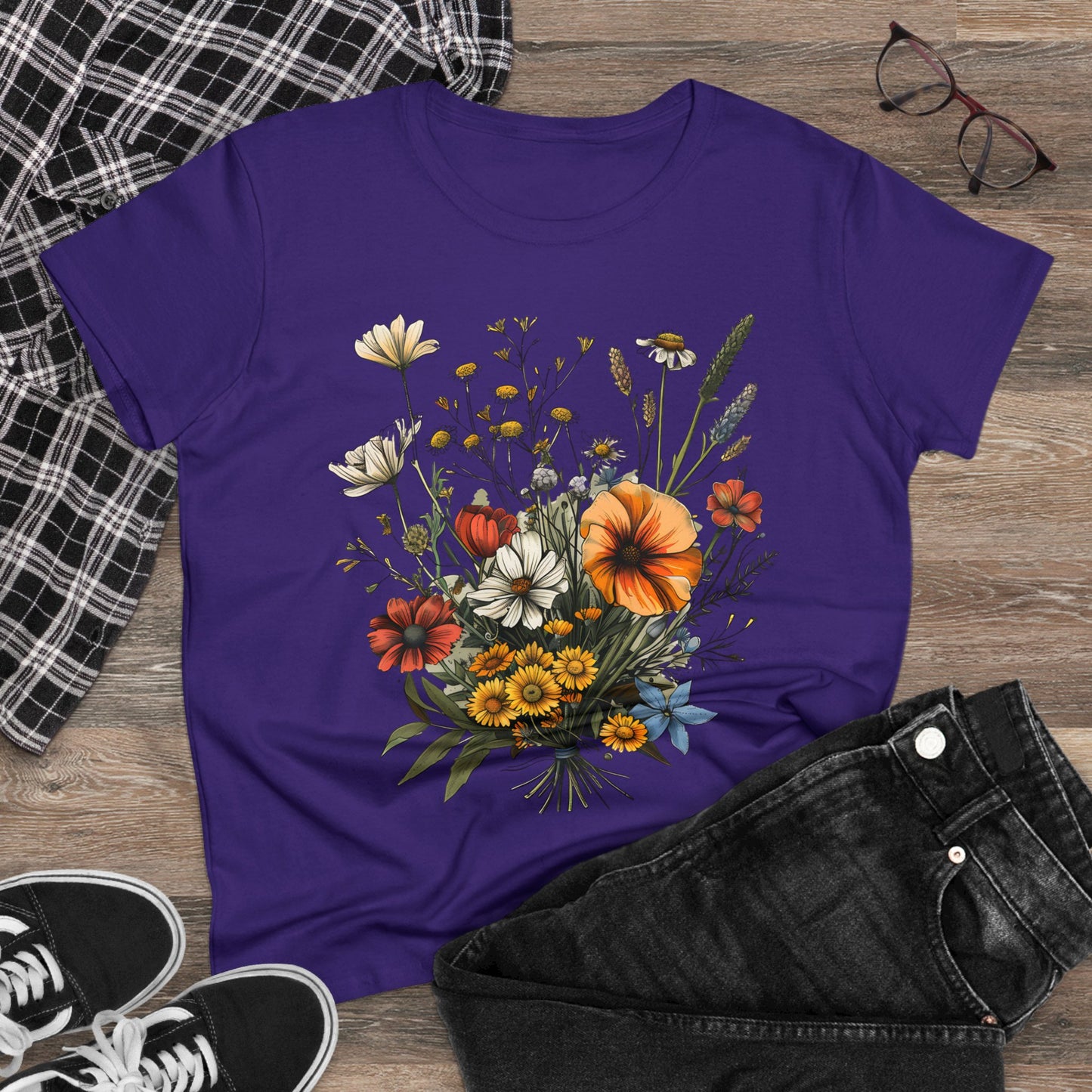 Wildflowers - Women's Midweight Cotton Tee