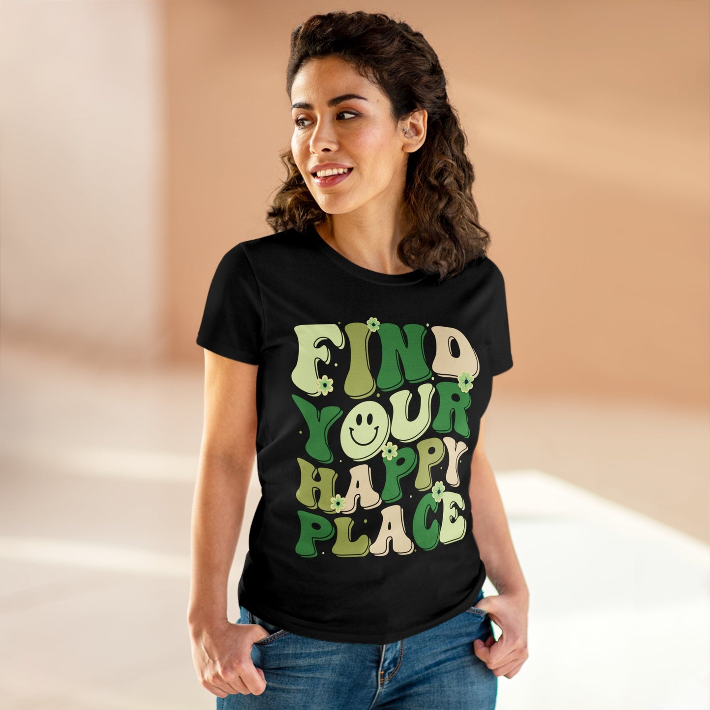 Find Your Happy Place - Gardening - Women's Midweight Cotton Tee