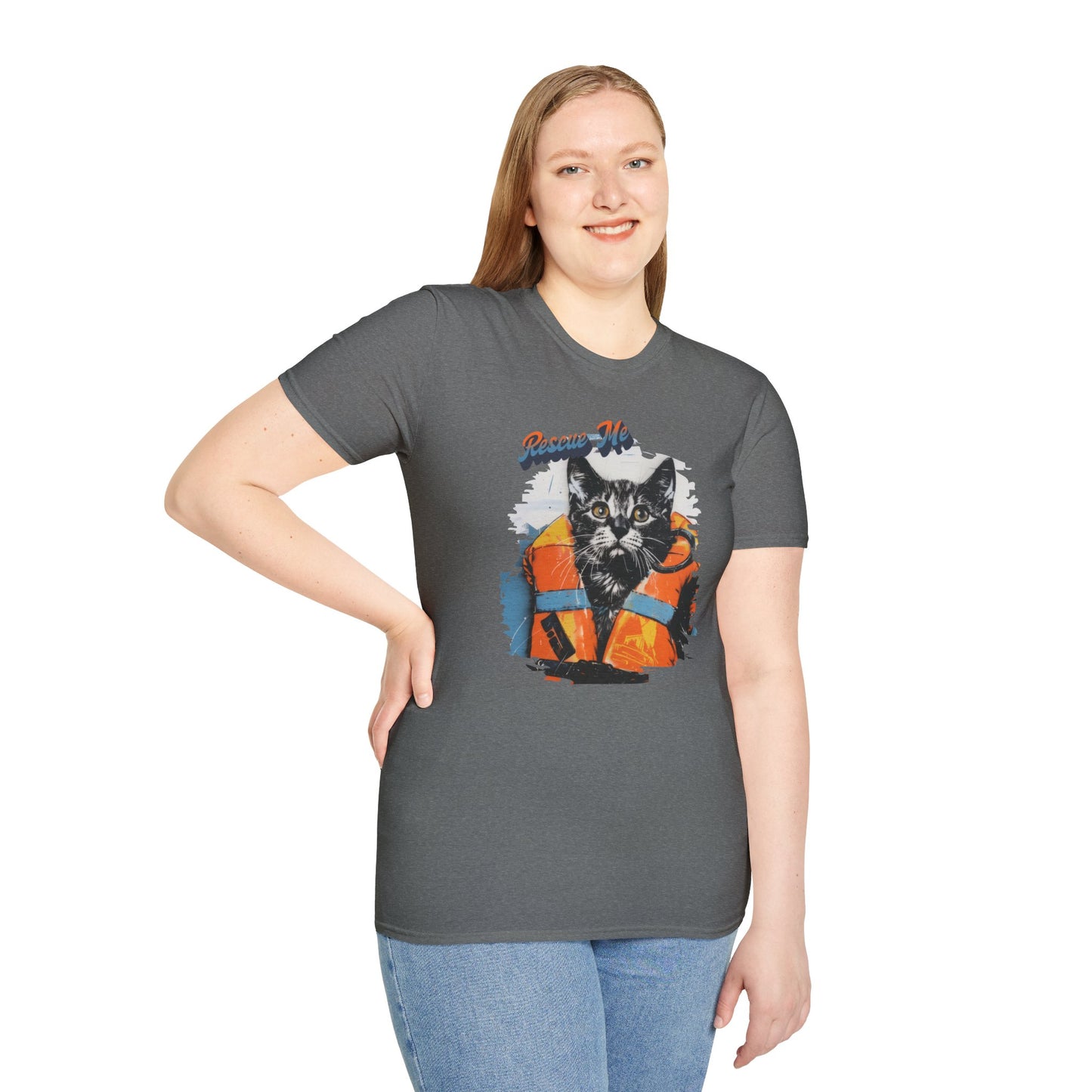 Rescue Cat - Unisex Softstyle T-Shirt