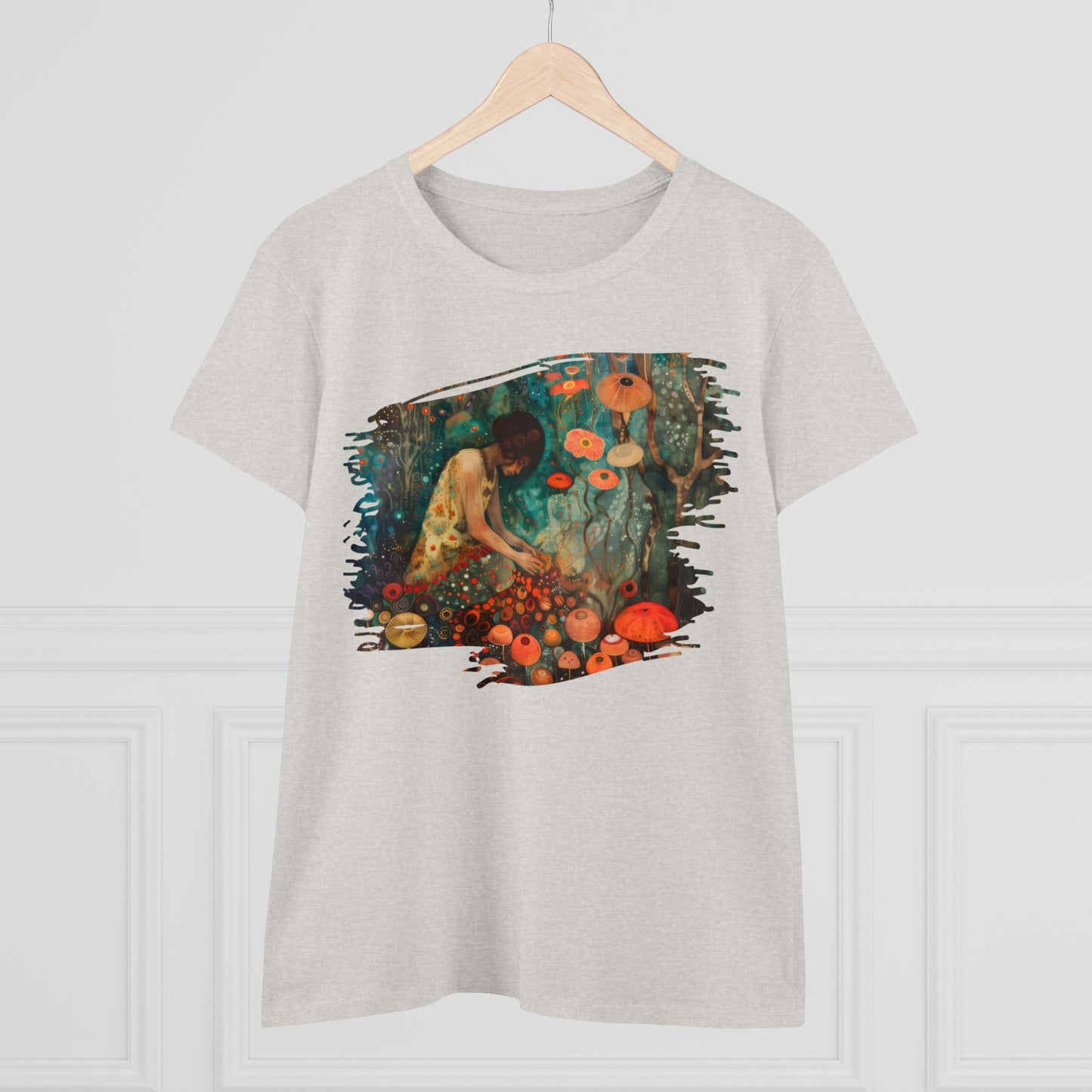 Mushroom Girl - Women's Midweight Cotton Tee