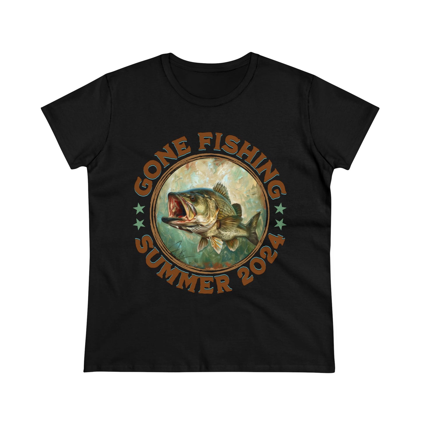 Gone Fishing - Women's Midweight Cotton Tee