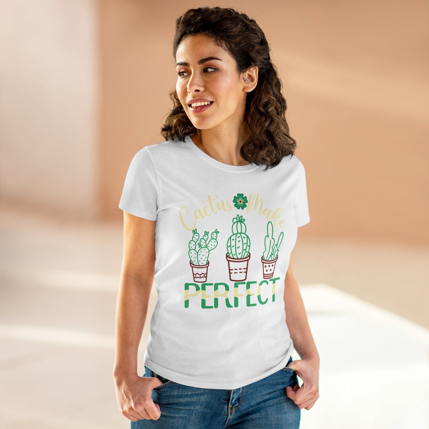 Cactus Makes Perfect - Gardening - Women's Midweight Cotton Tee