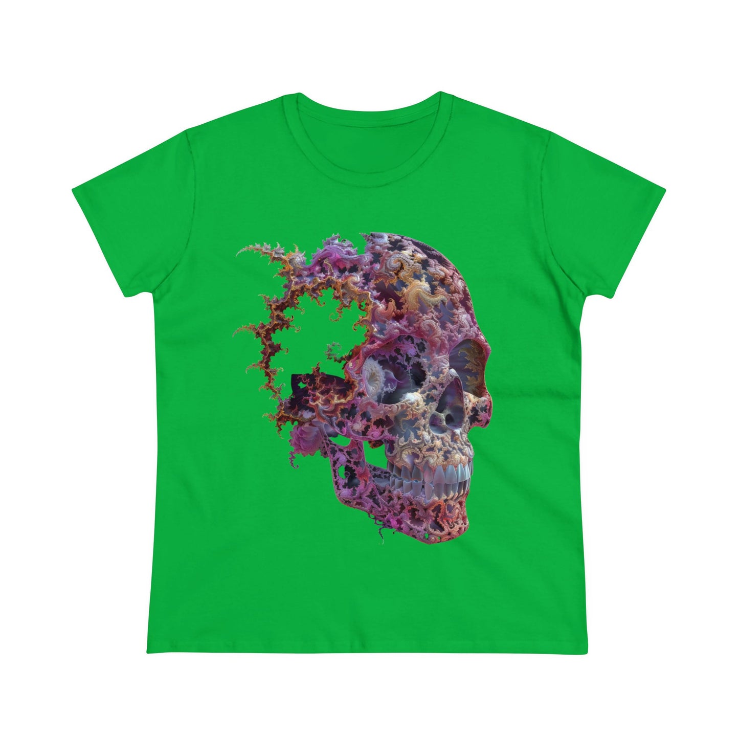 Fractal Skull - Women's Midweight Cotton Tee