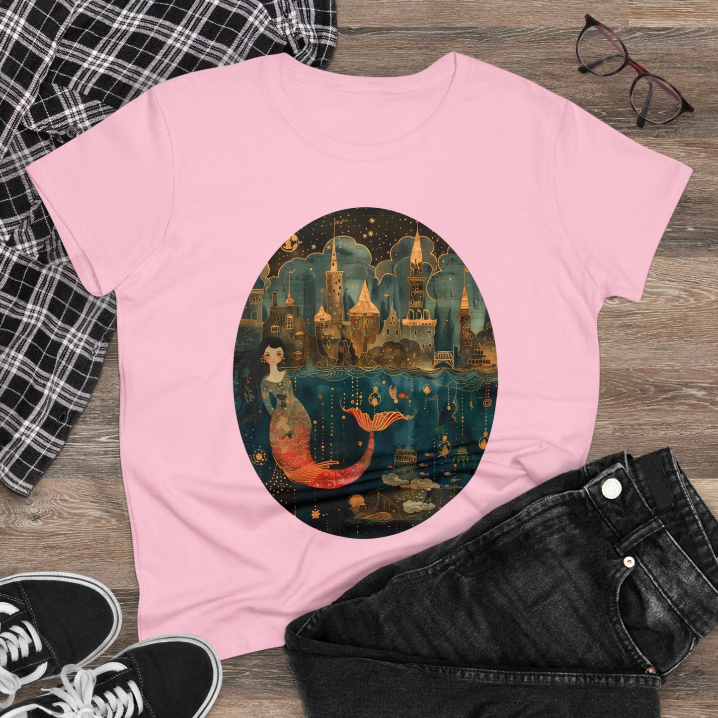 Mermaid - Fantasy - Women's Midweight Cotton Tee