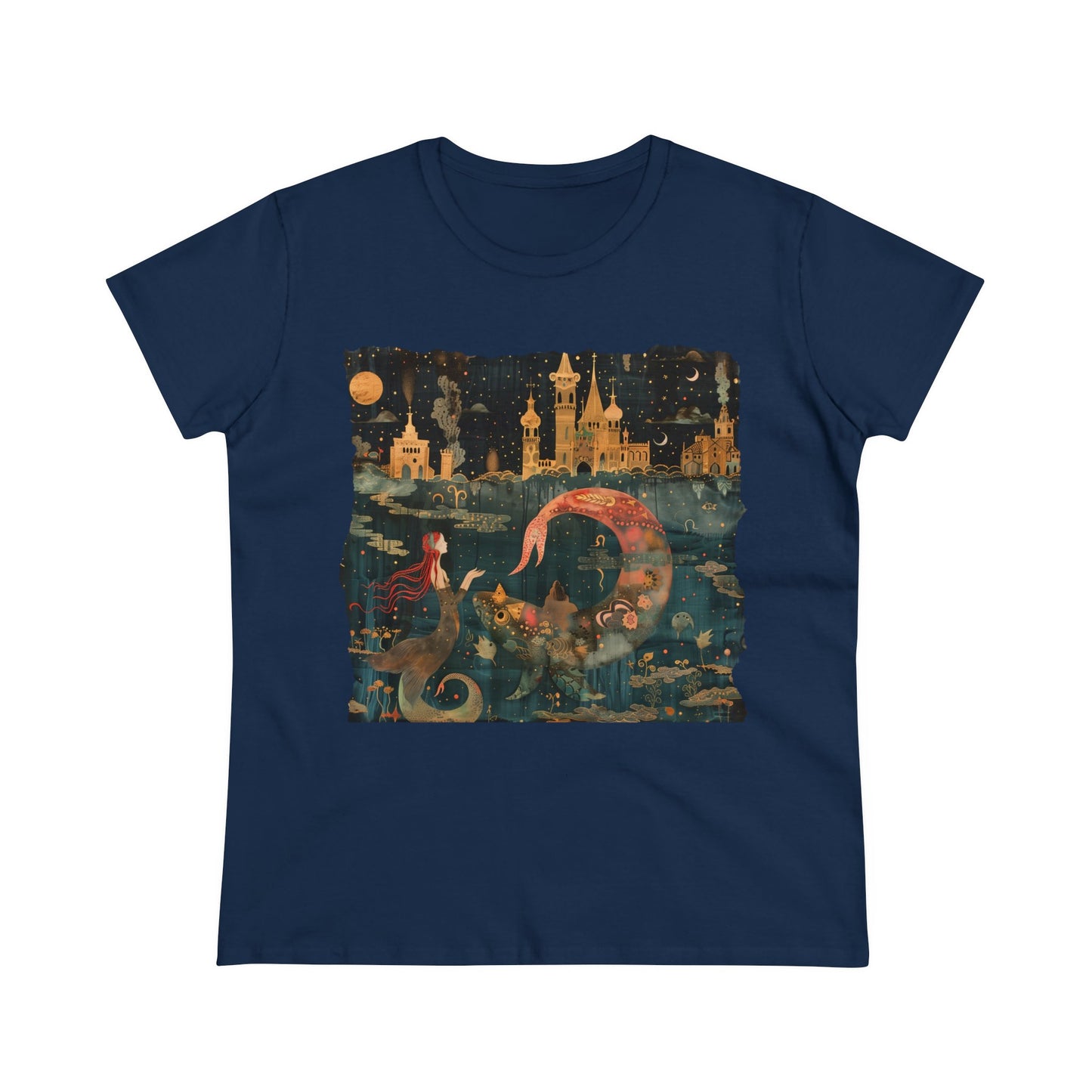 Mermaid - Fantasy - Women's Midweight Cotton Tee