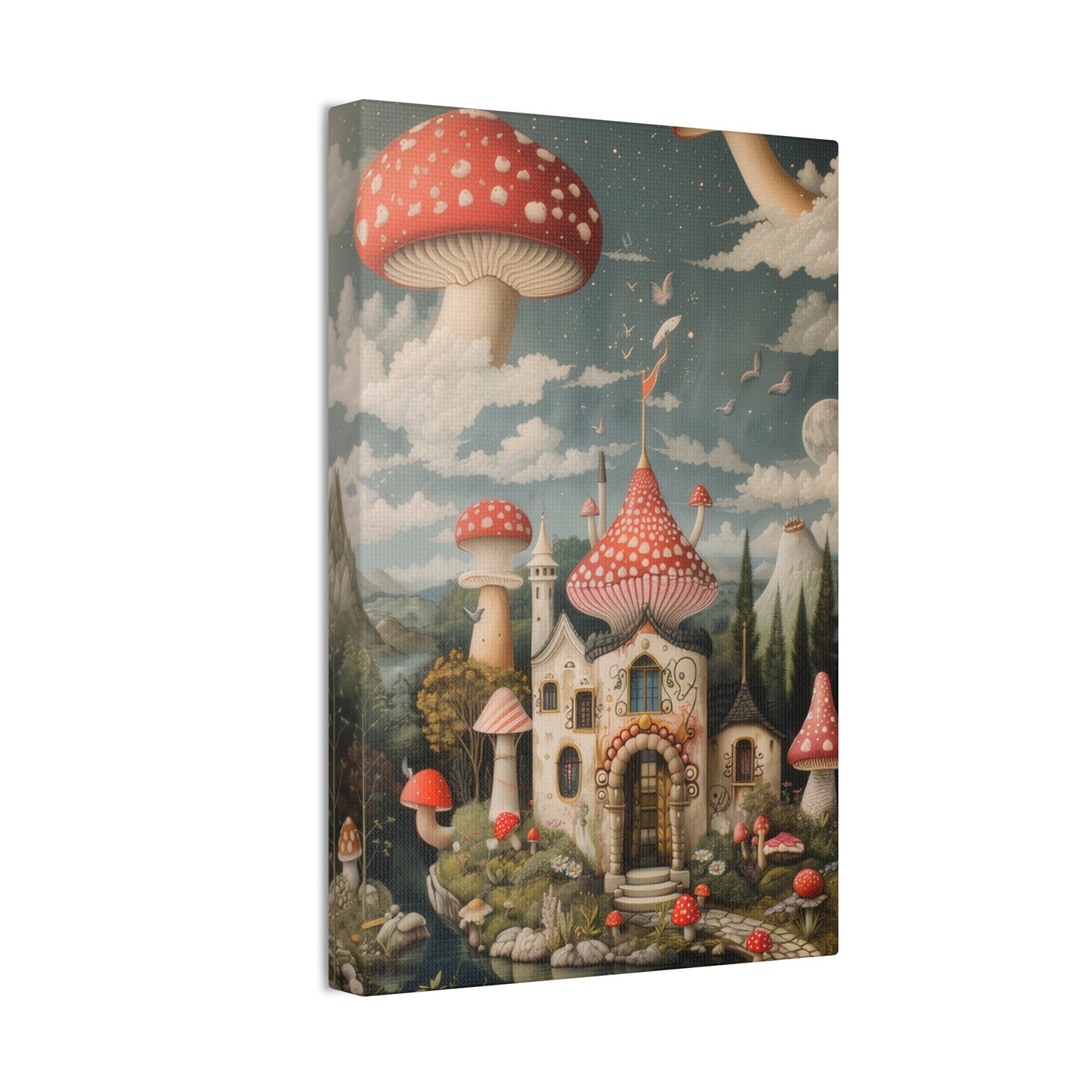 Mushroom Castle - Canvas Stretched, 0.75"