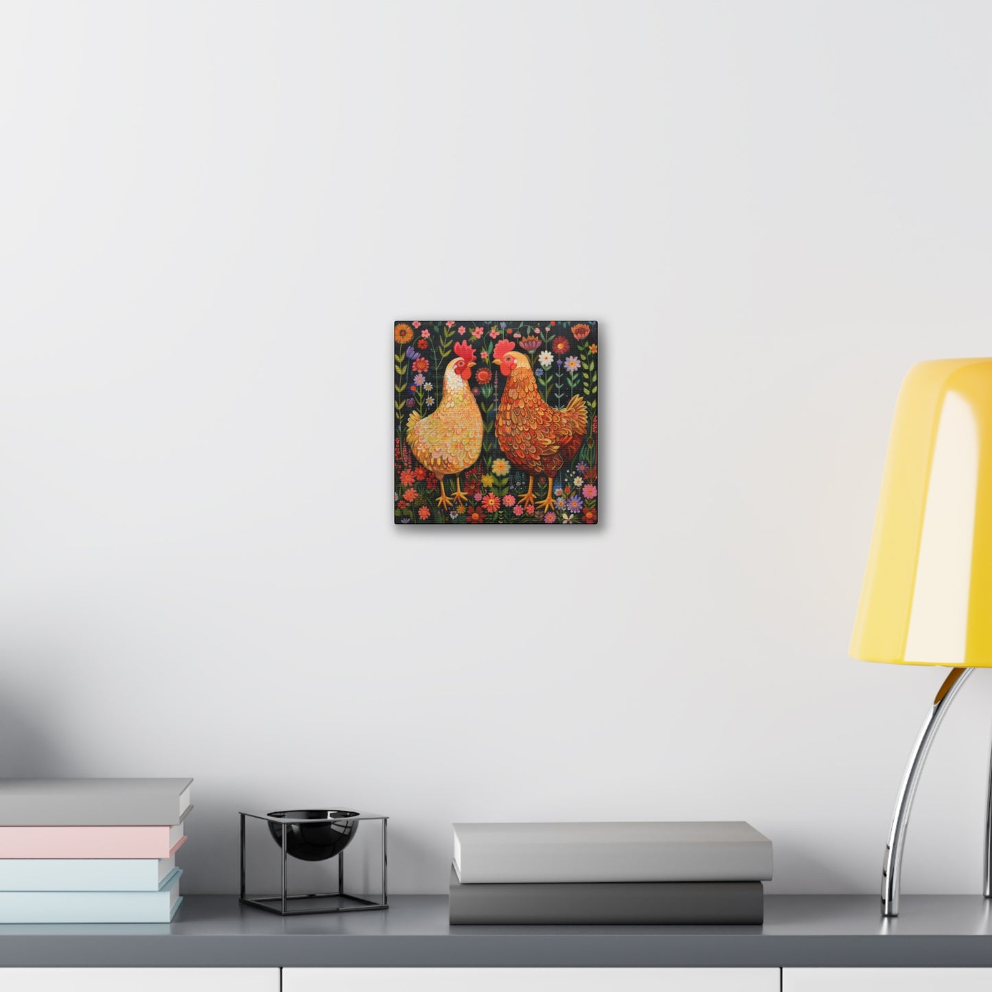 Chickens - Canvas Stretched, 0.75" - Canvas Stretched, 0.75"