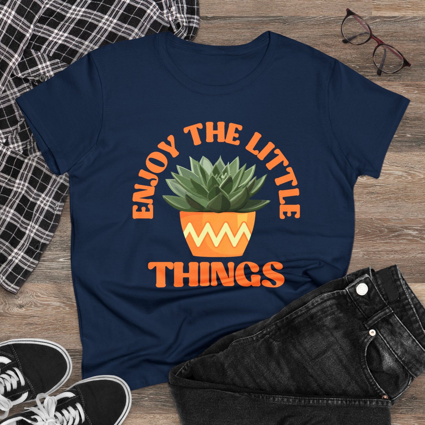 Enjoy the Little Things - Gardening - Women's Midweight Cotton Tee