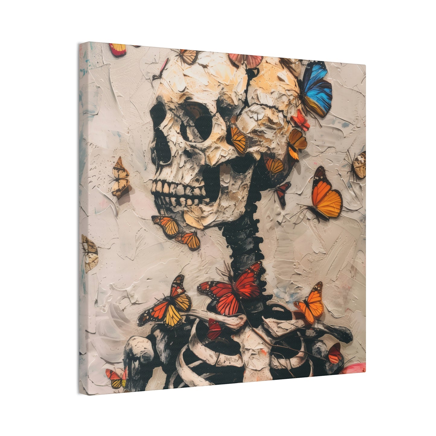 Skulls and Butterflies - Canvas Stretched, 0.75"