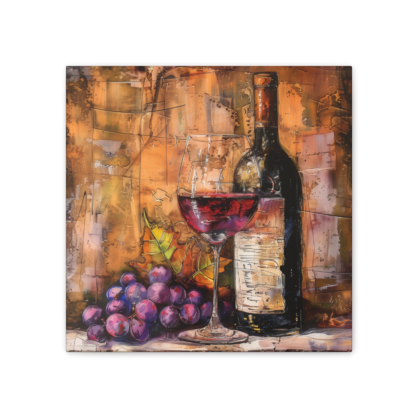 Wine - Canvas Stretched, 0.75"