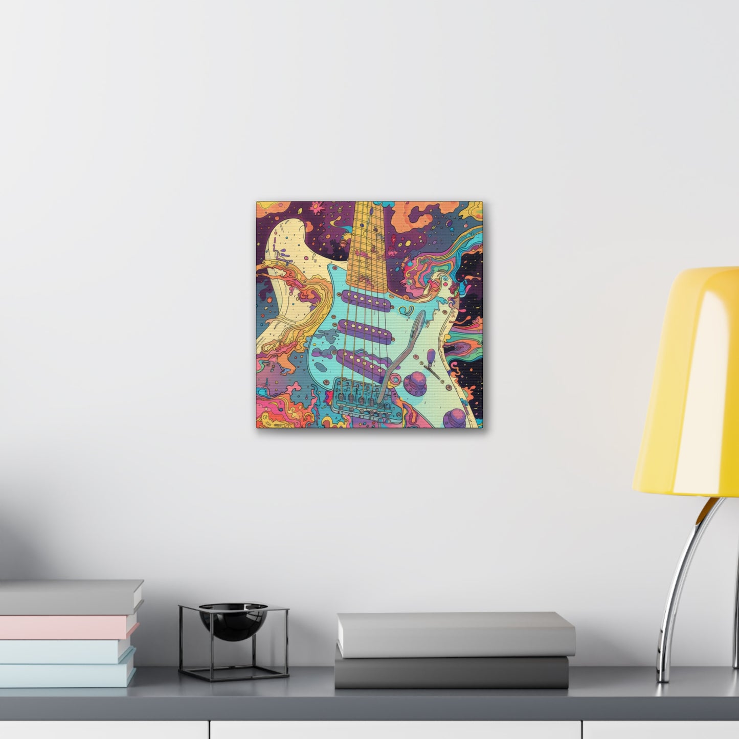 Trippy Guitar - Canvas Stretched, 0.75"