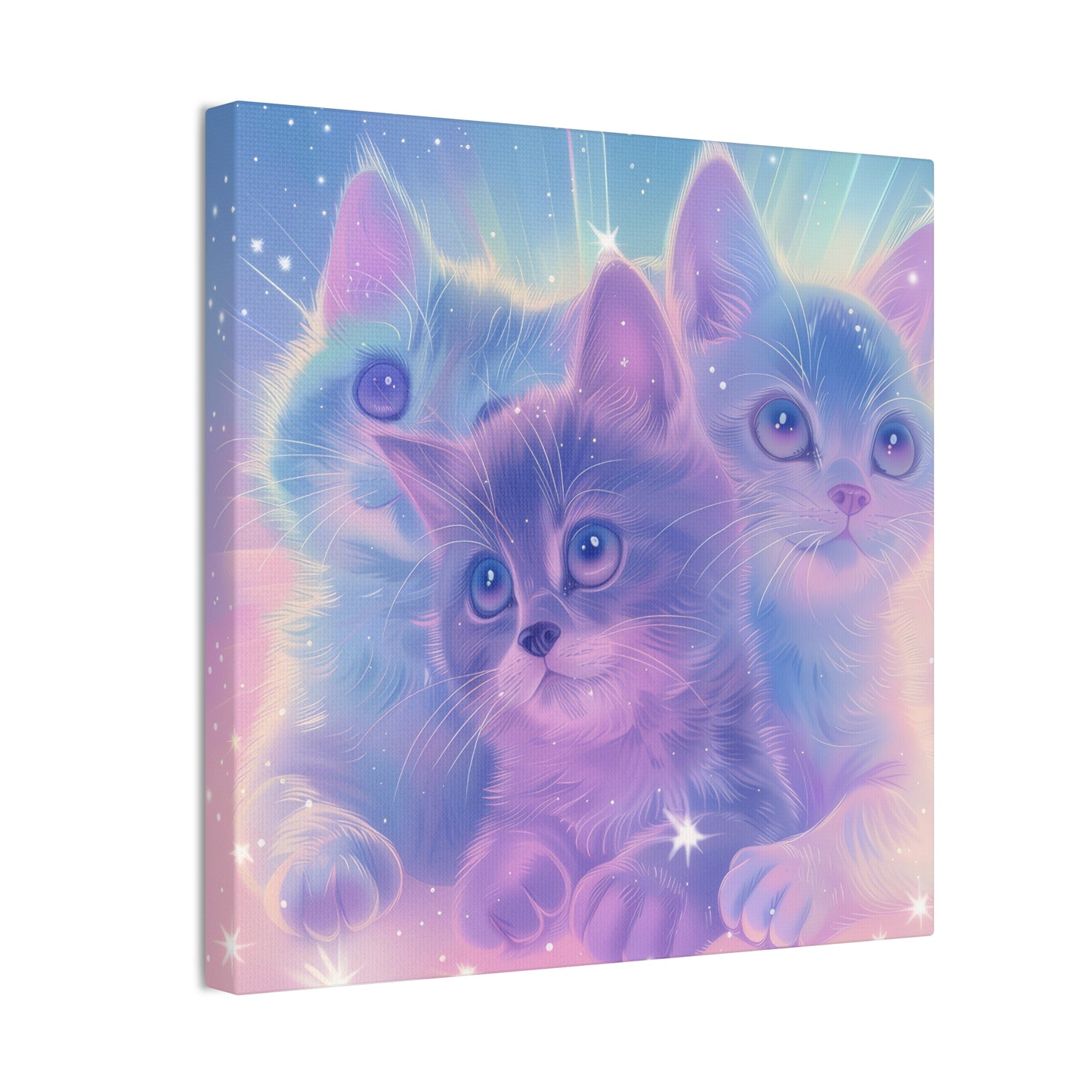 Sparkly Kitties - Canvas Stretched, 0.75"