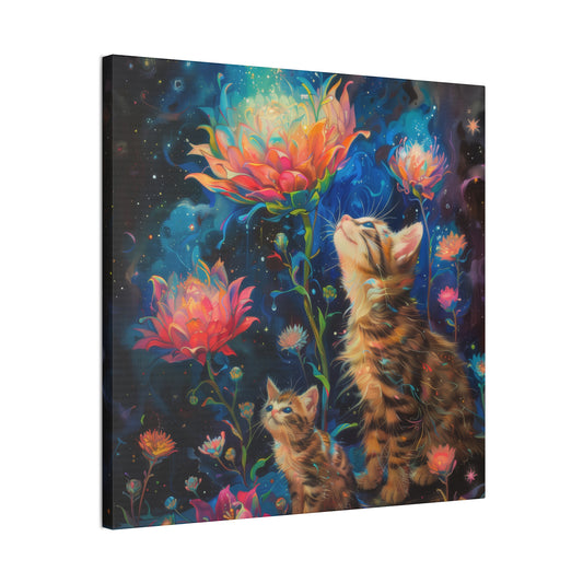 Cats and Flowers - Canvas Stretched, 0.75"