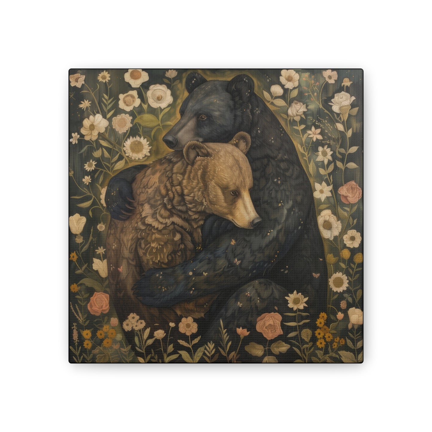 Hugging Bears - Canvas Stretched, 0.75" - Canvas Stretched, 0.75"