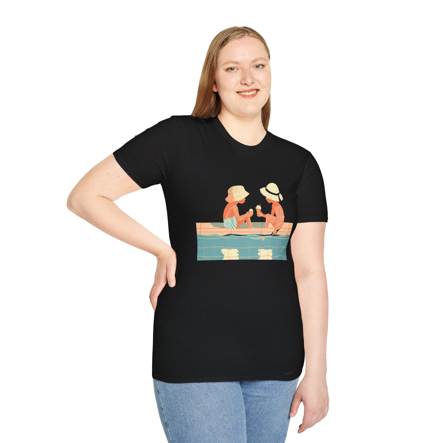 Poolside Ice Cream - Unisex Softstyle T-Shirt