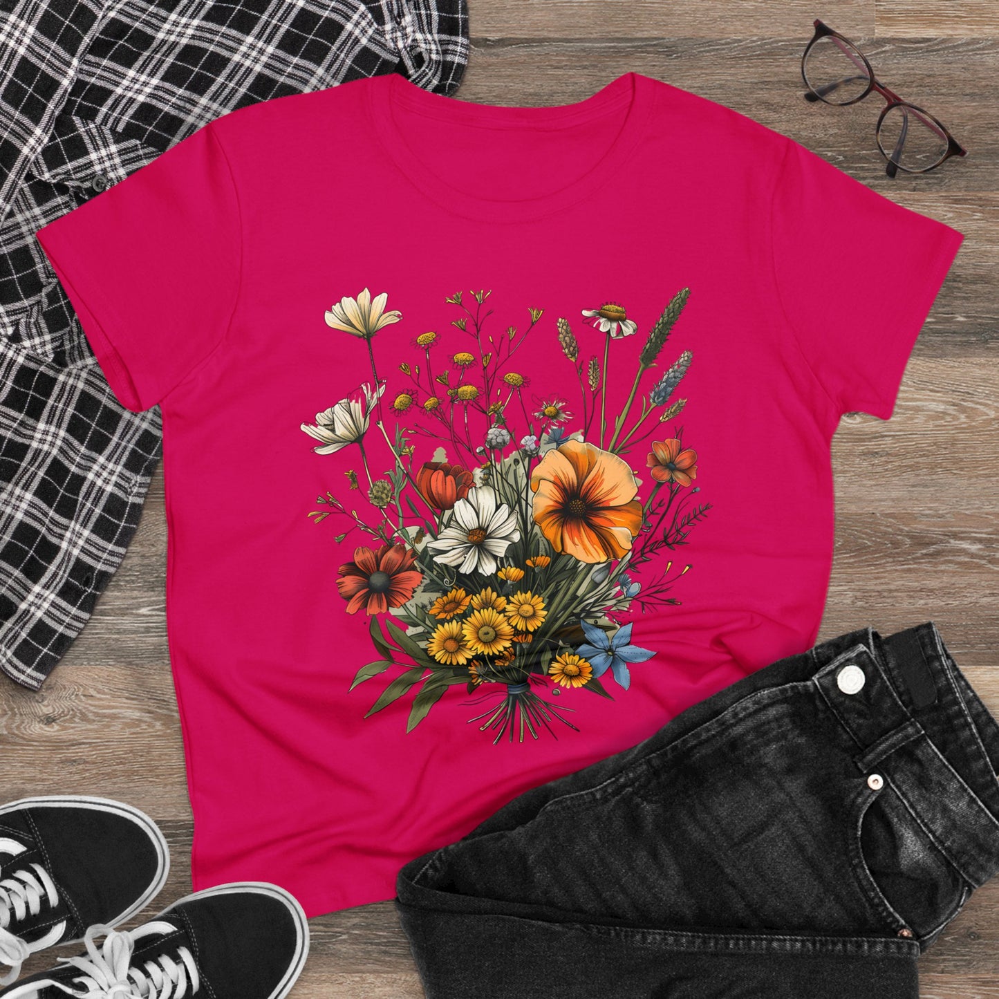 Wildflowers - Women's Midweight Cotton Tee