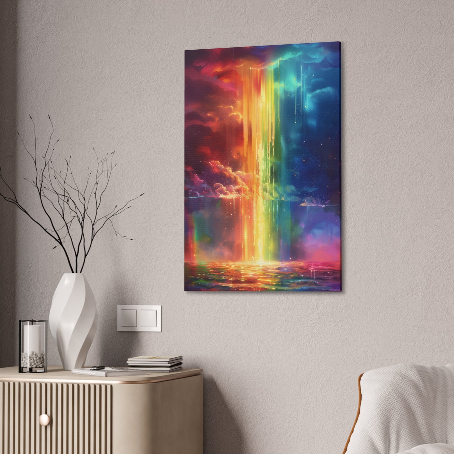 Rainbow Storm - Canvas Stretched, 0.75"