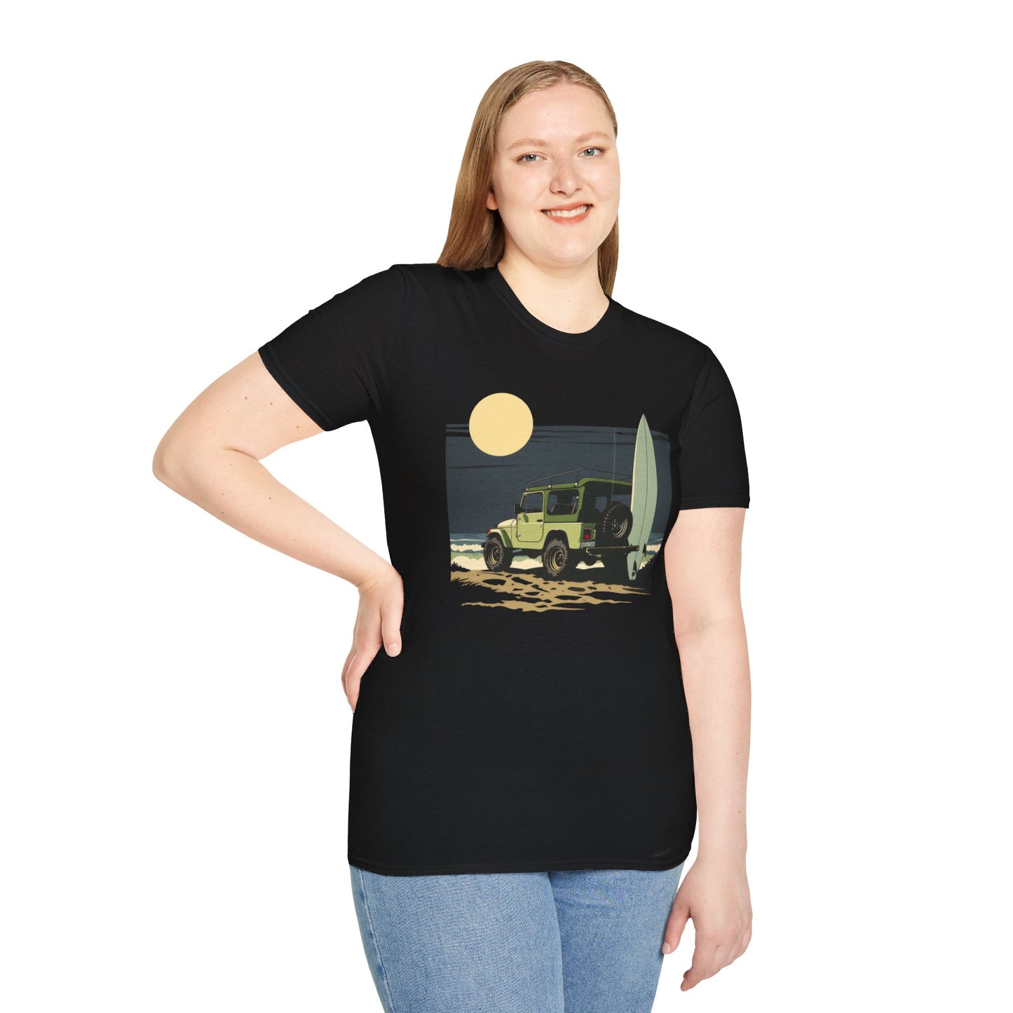 Jeep on the Beach - Unisex Softstyle T-Shirt