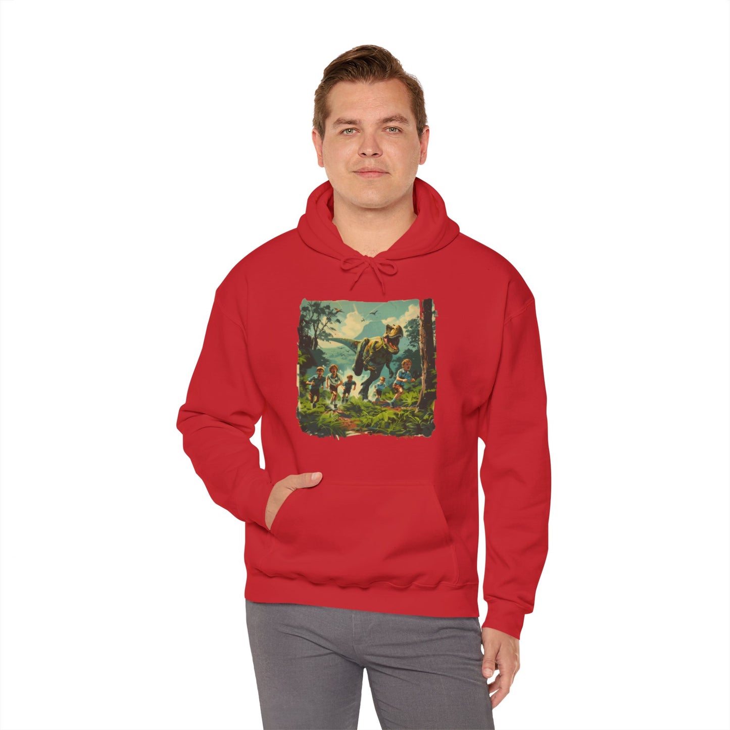 Dinosaur Chase - Unisex Heavy Blend™ Hooded Sweatshirt