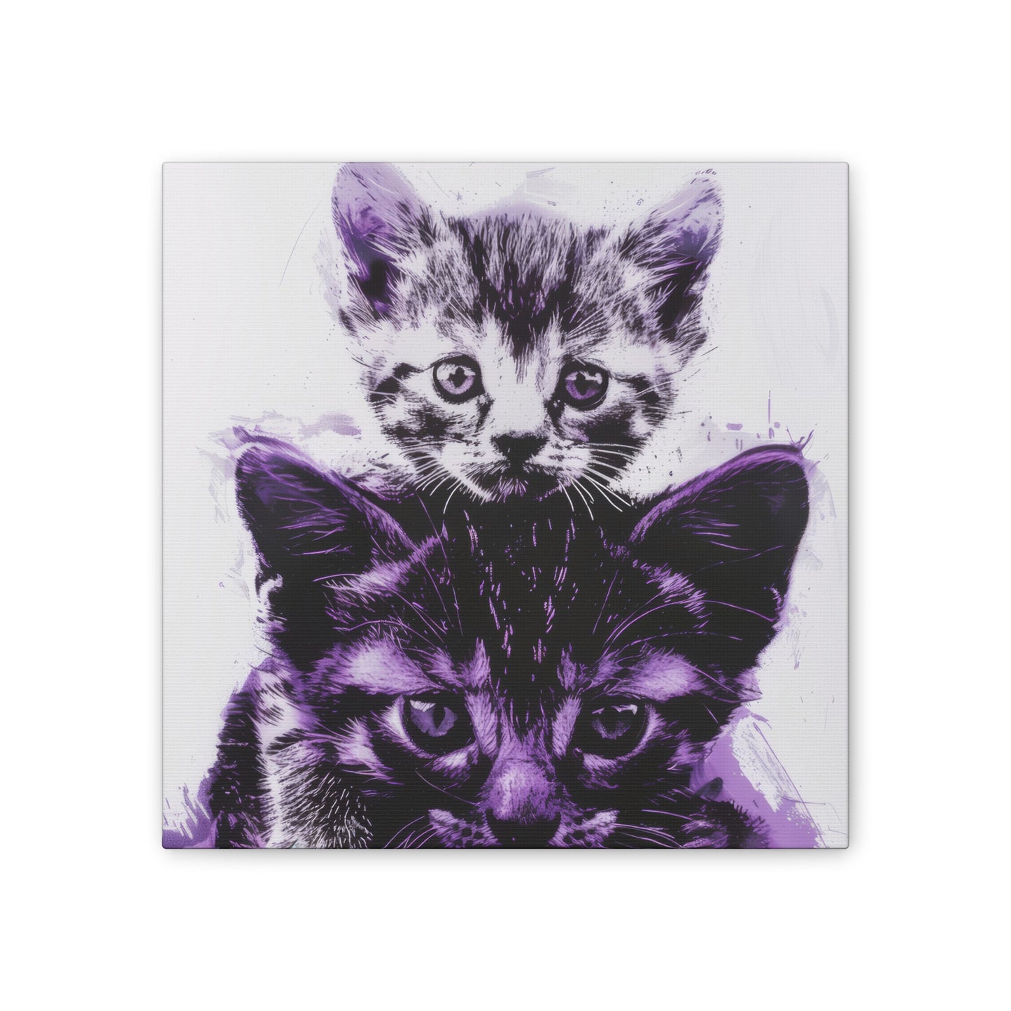 Stacked Cats - Canvas Stretched, 0.75"