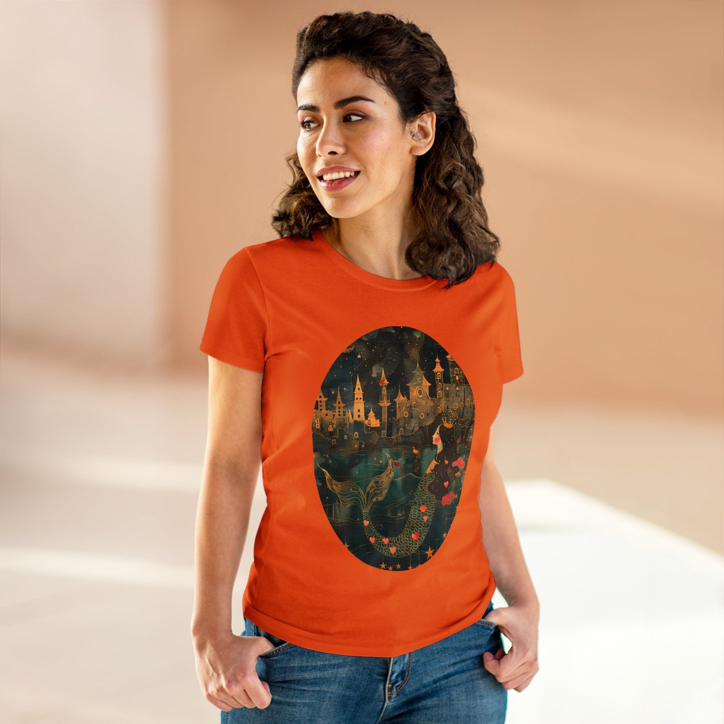 Mermaid - Fantasy - Women's Midweight Cotton Tee