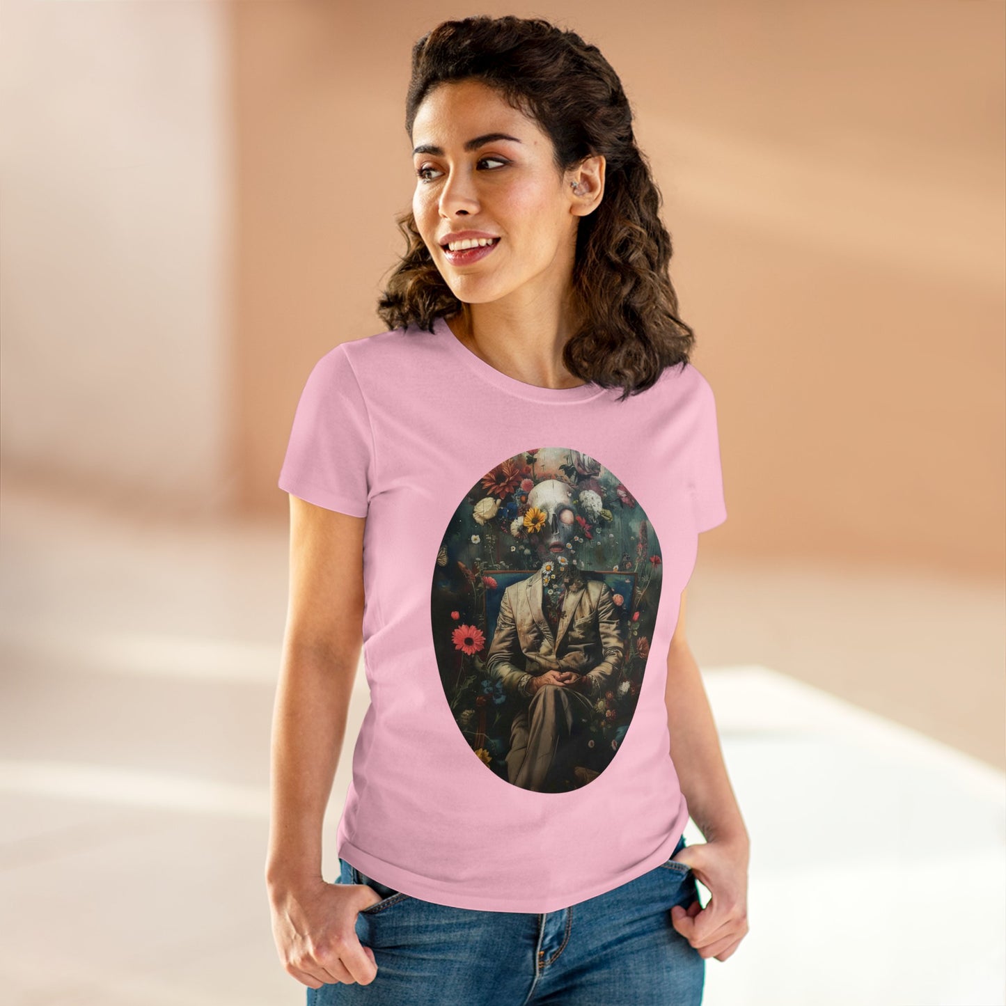 Flowers on My Mind - Women's Midweight Cotton Tee