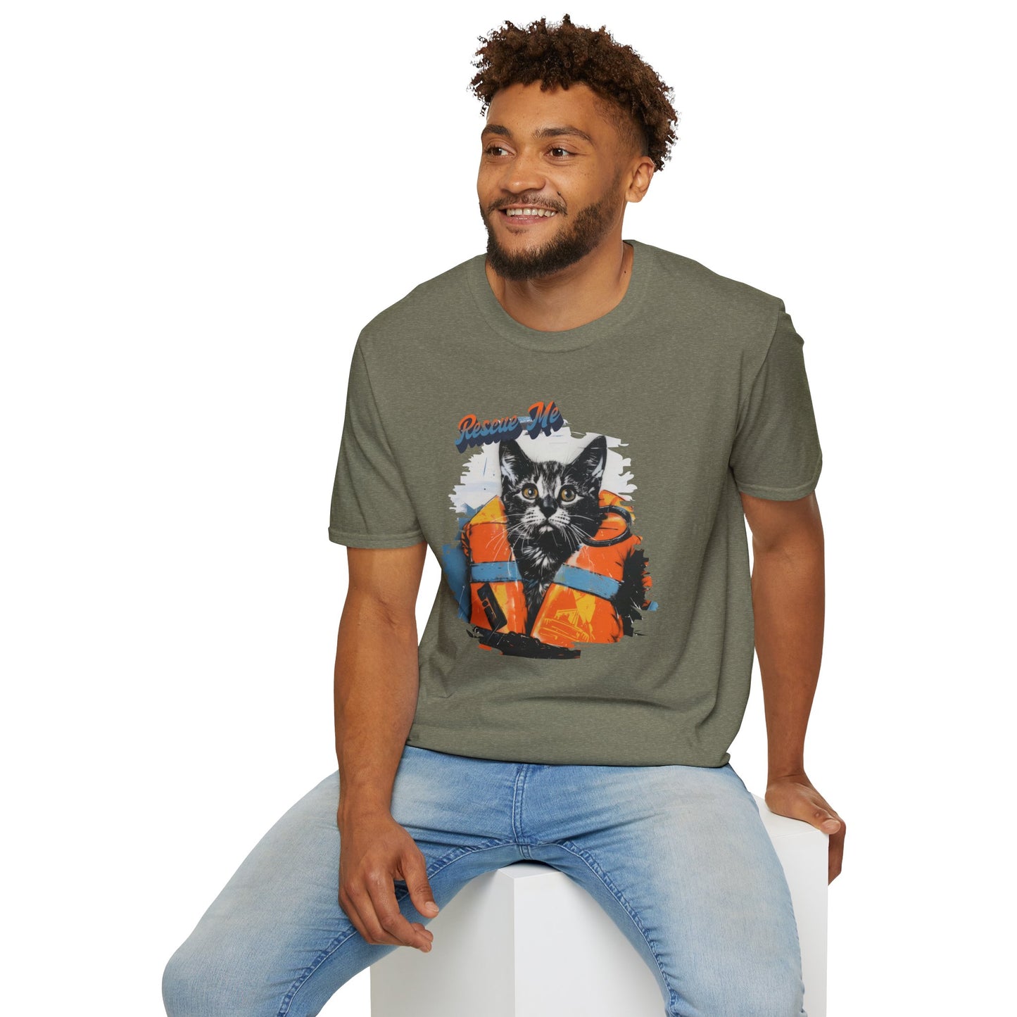 Rescue Cat - Unisex Softstyle T-Shirt