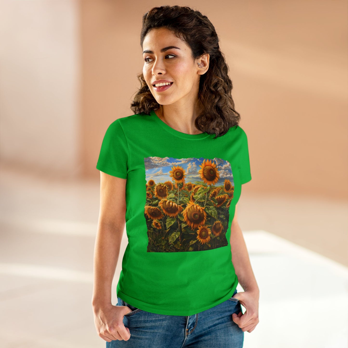 Sunflowers - Women's Midweight Cotton Tee