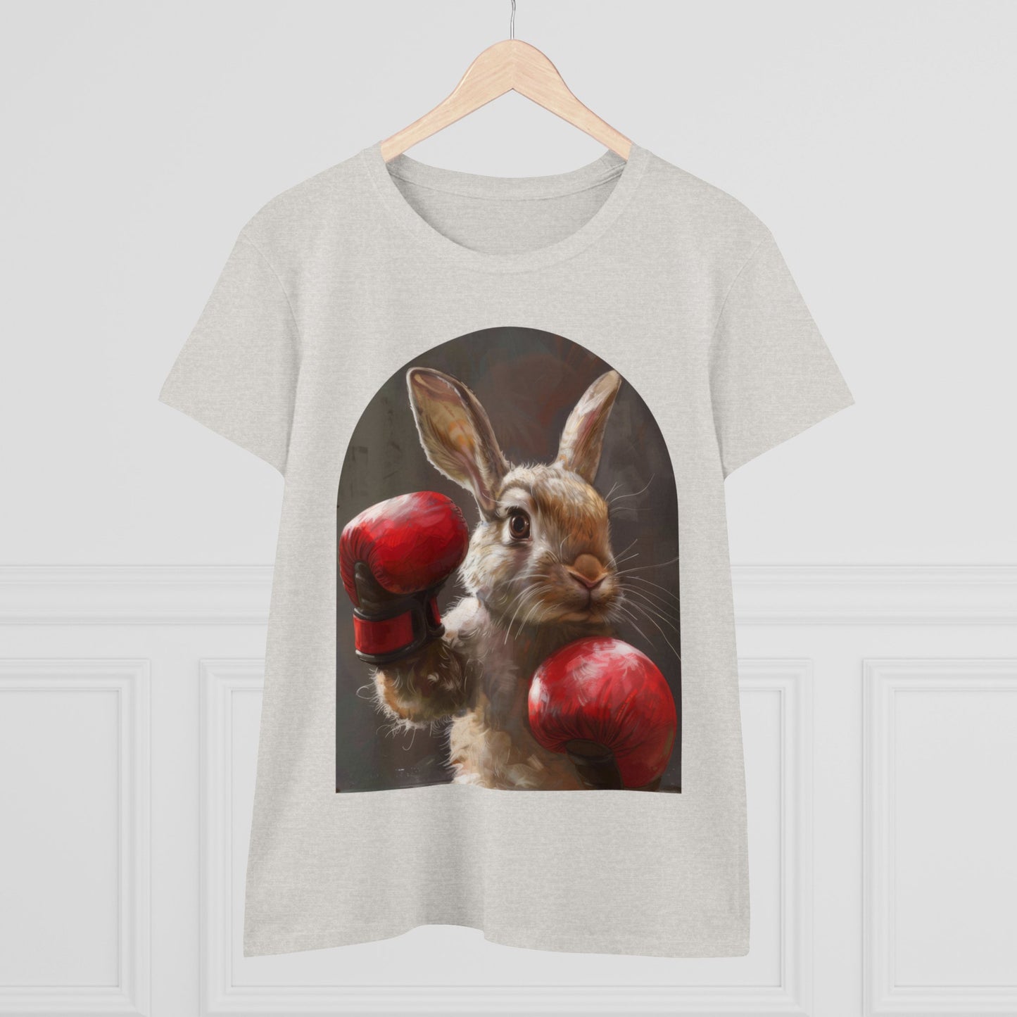 Boxing Rabbit - Women's Midweight Cotton Tee