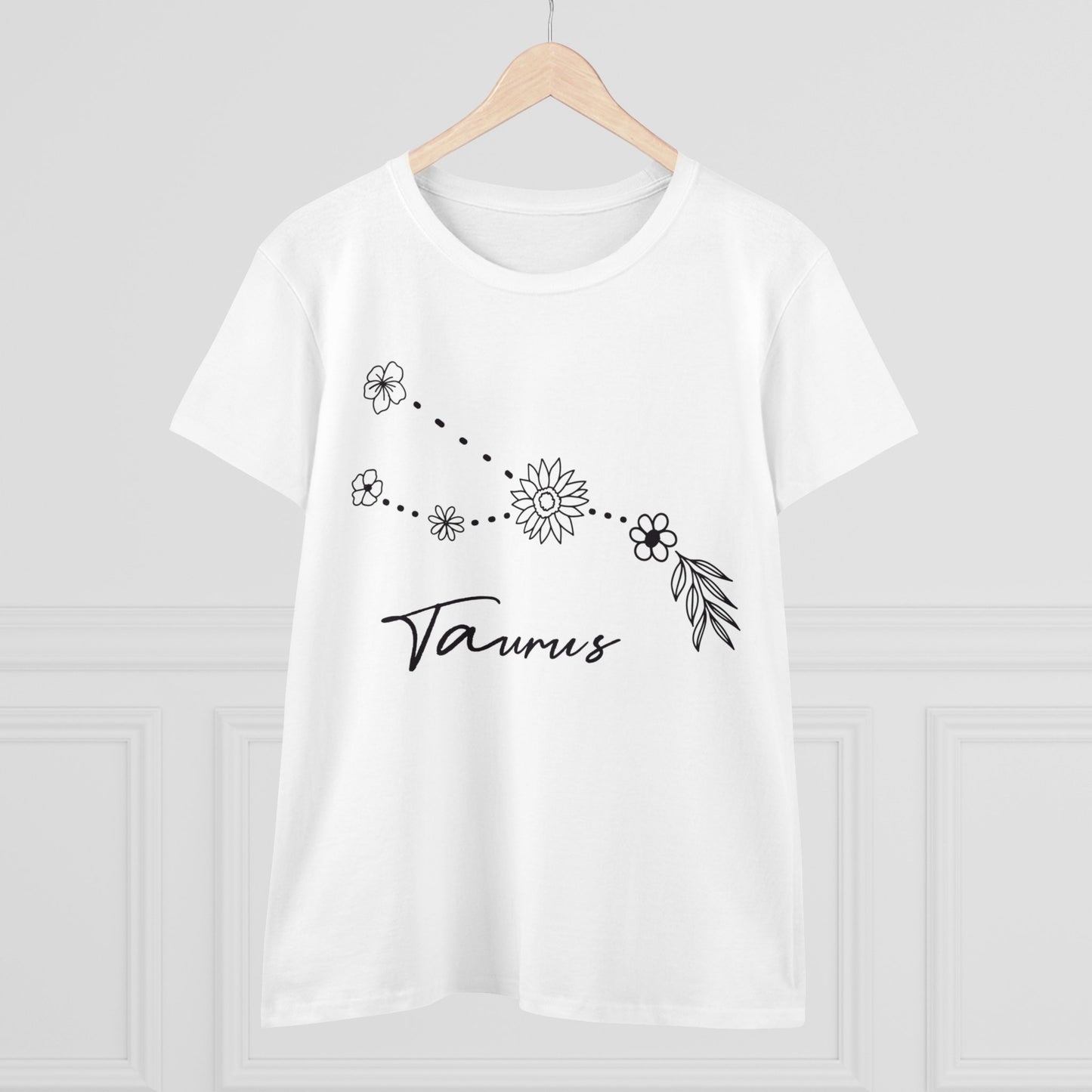 Flower Constellation - Taurus - Astrology - Women's Midweight Cotton Tee