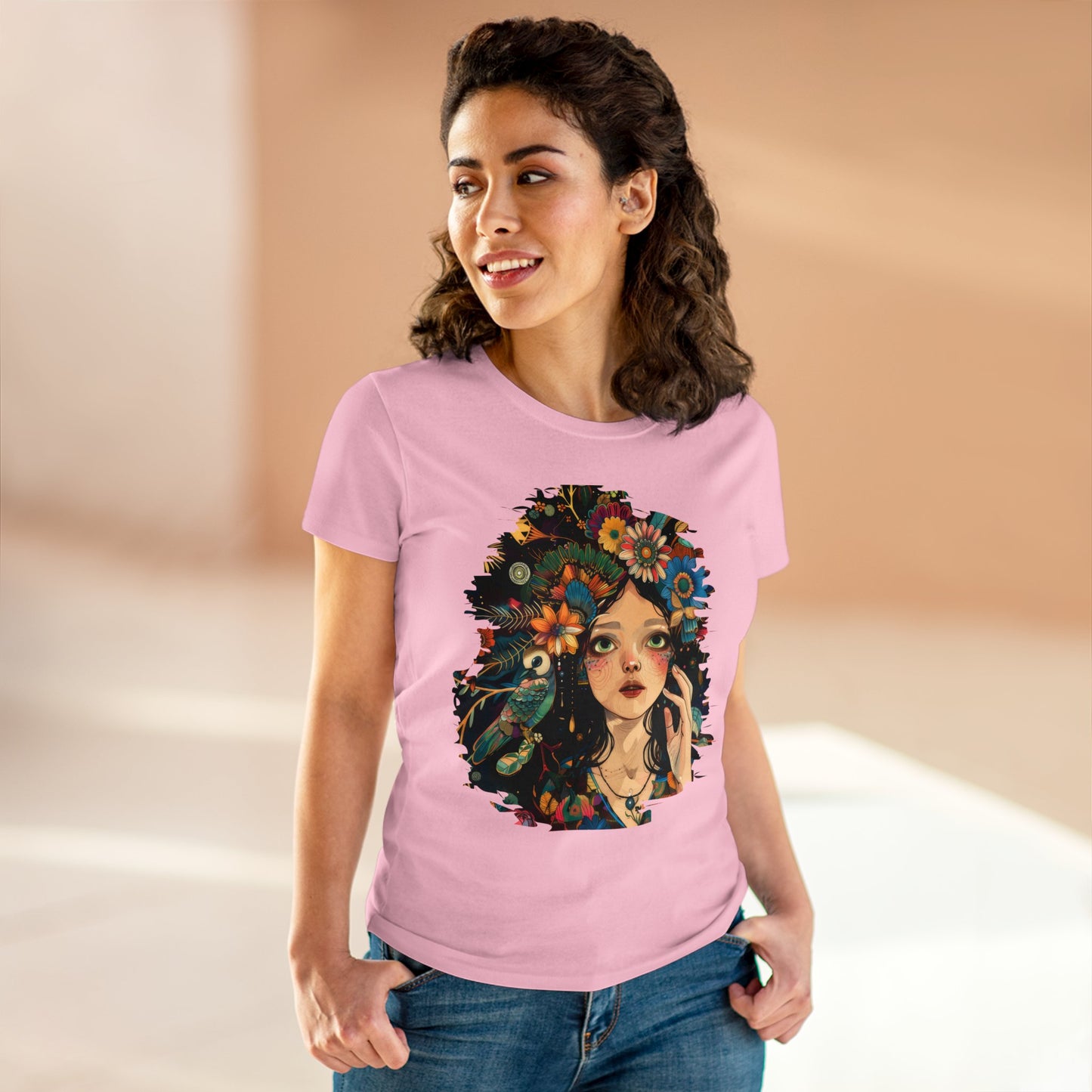 Flower Girl - Women's Midweight Cotton Tee